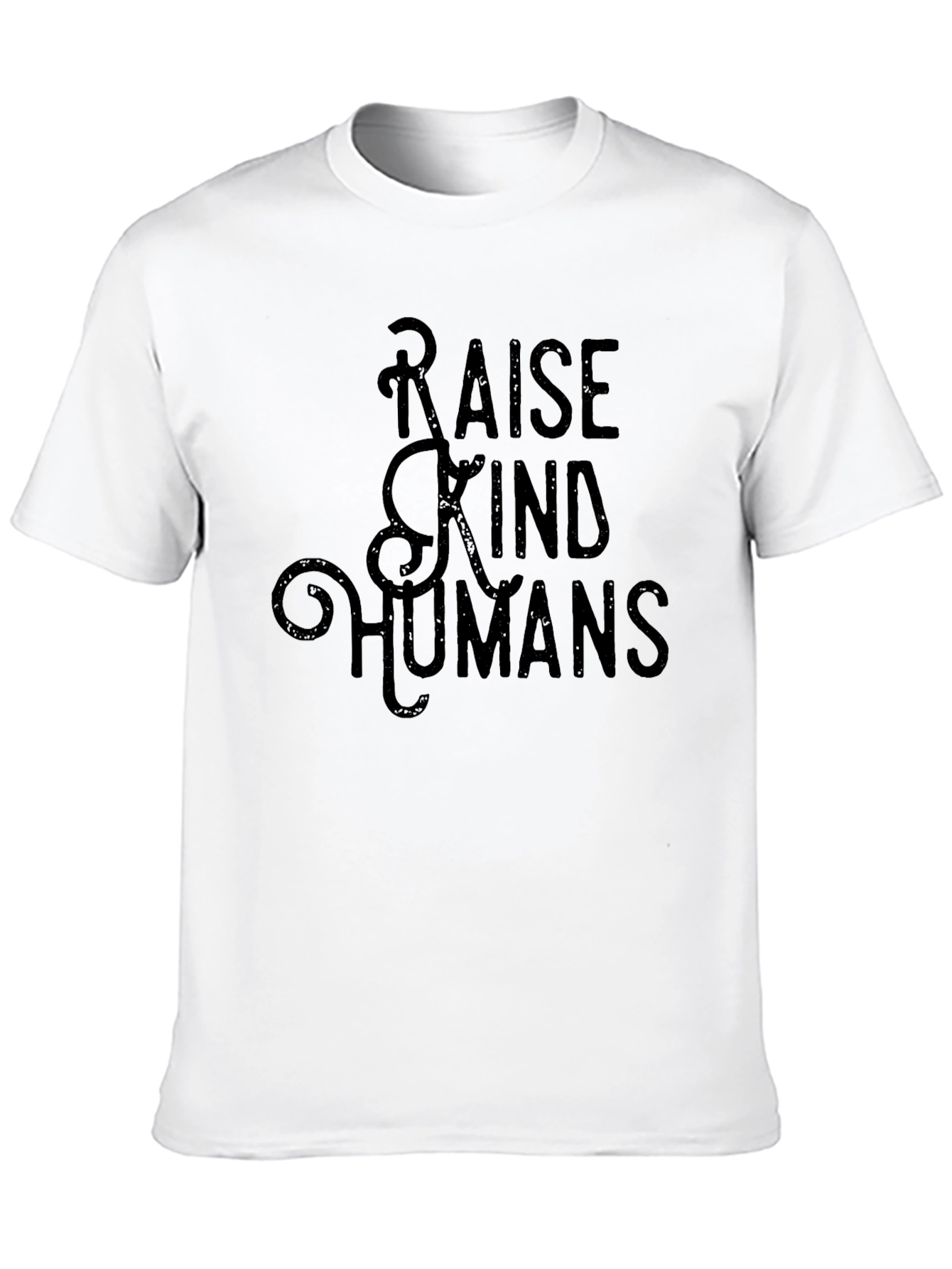 Raise Kind Humans Black Graphic Tee