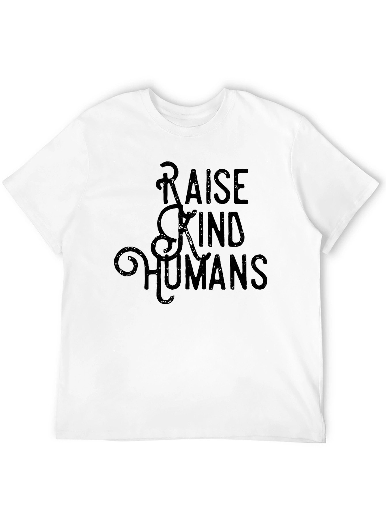 Raise Kind Humans Black Graphic Tee