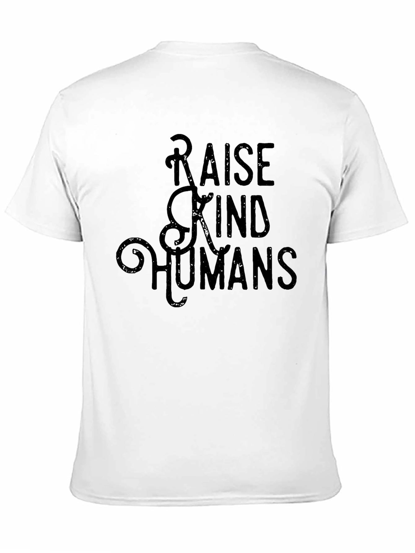 Raise Kind Humans Black Graphic Tee