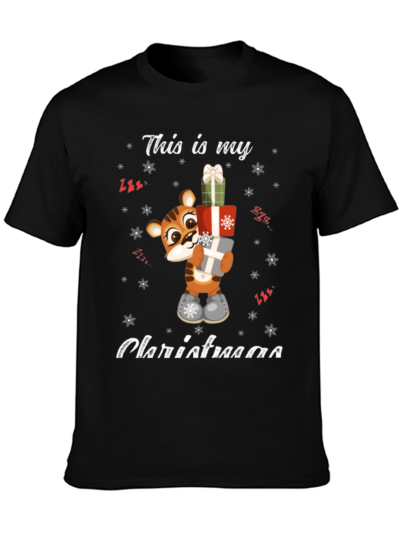 Festive Tiger Christmas T-Shirt