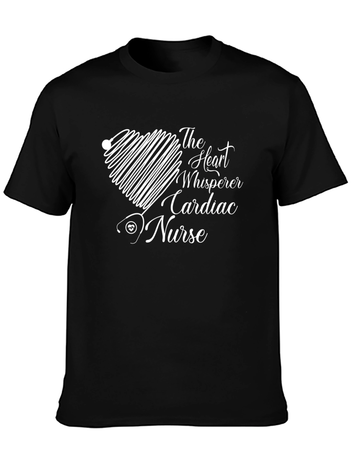 Cardiac Nurse Heart Whisperer Black T-Shirt
