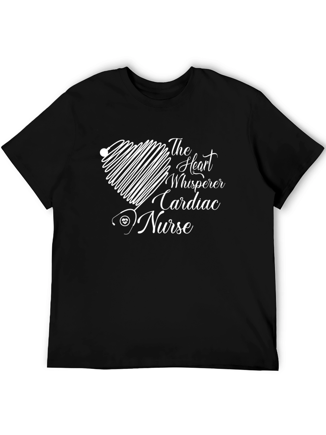 Cardiac Nurse Heart Whisperer Black T-Shirt