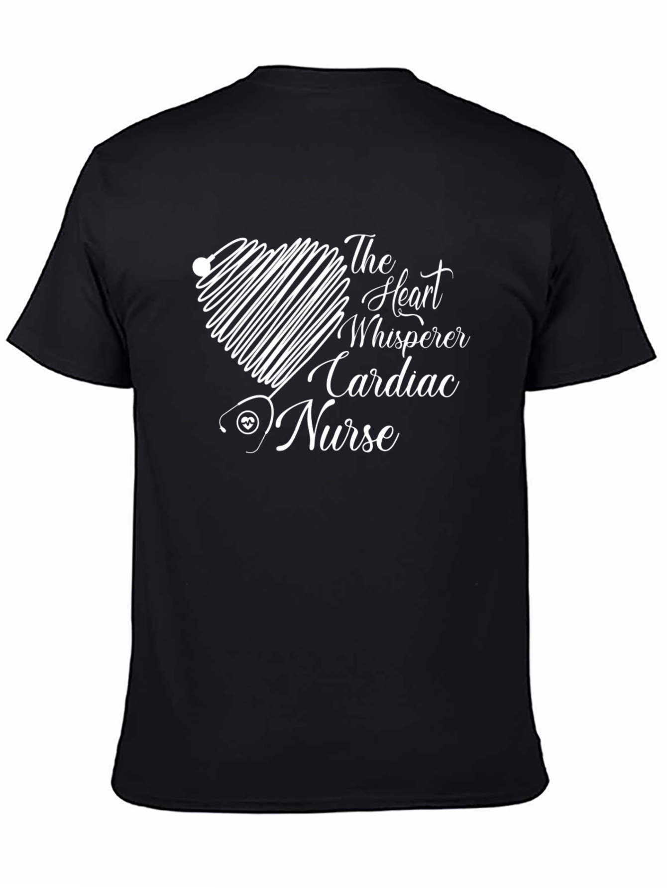 Cardiac Nurse Heart Whisperer Black T-Shirt