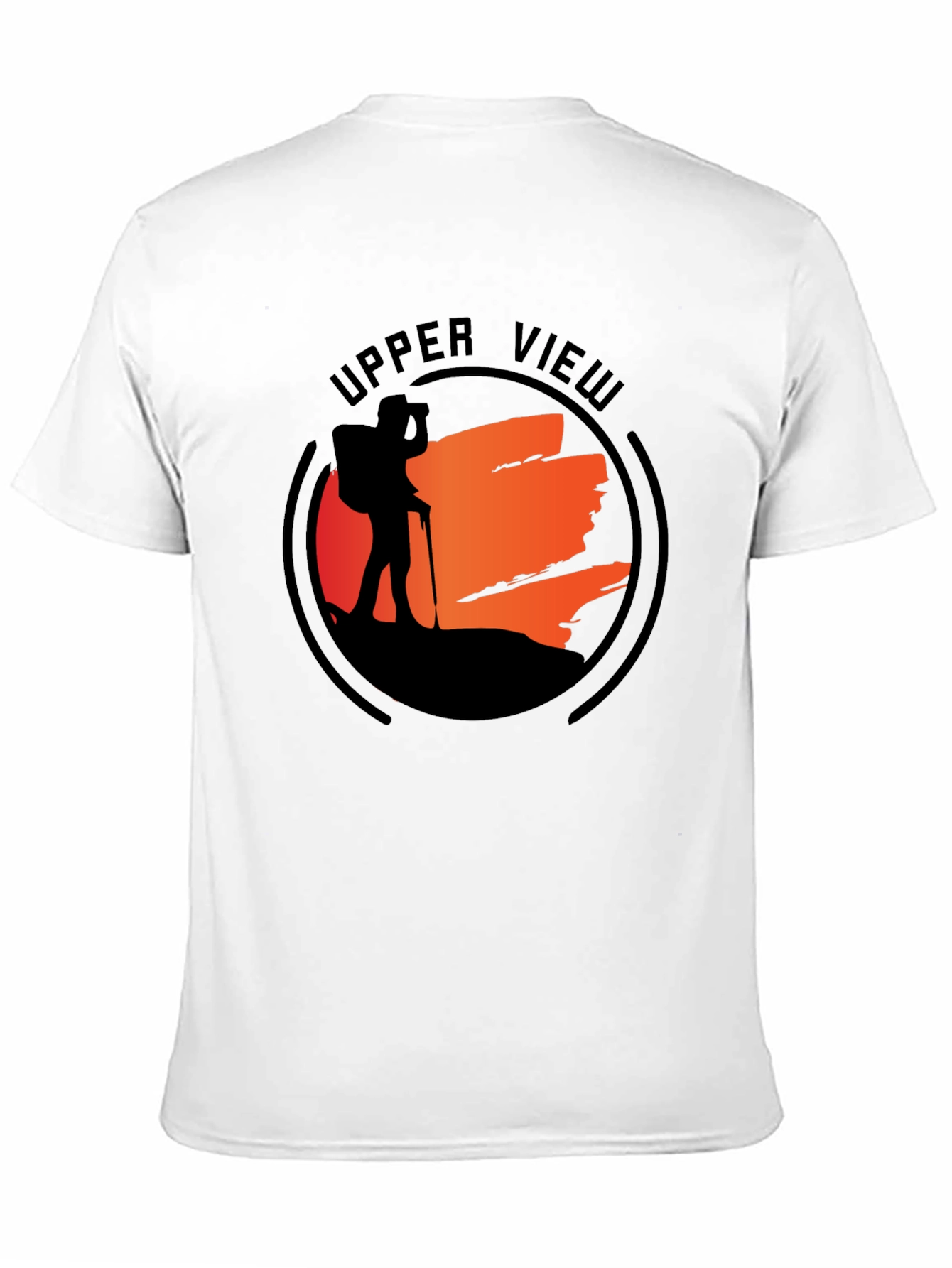 Upper View Hiker Graphic Black T-Shirt