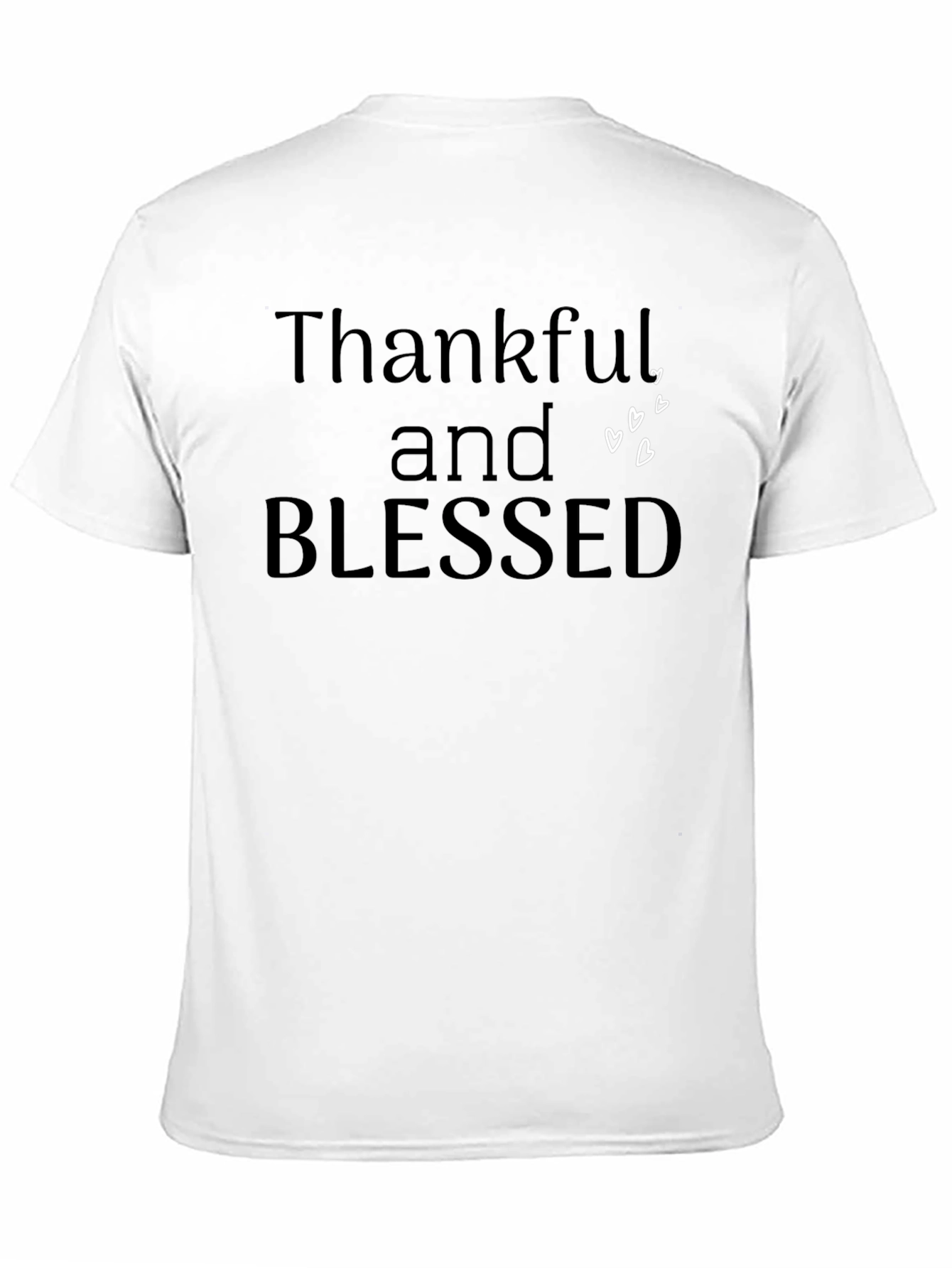 Thankful & Blessed Graphic Tee - Soft Black Cotton