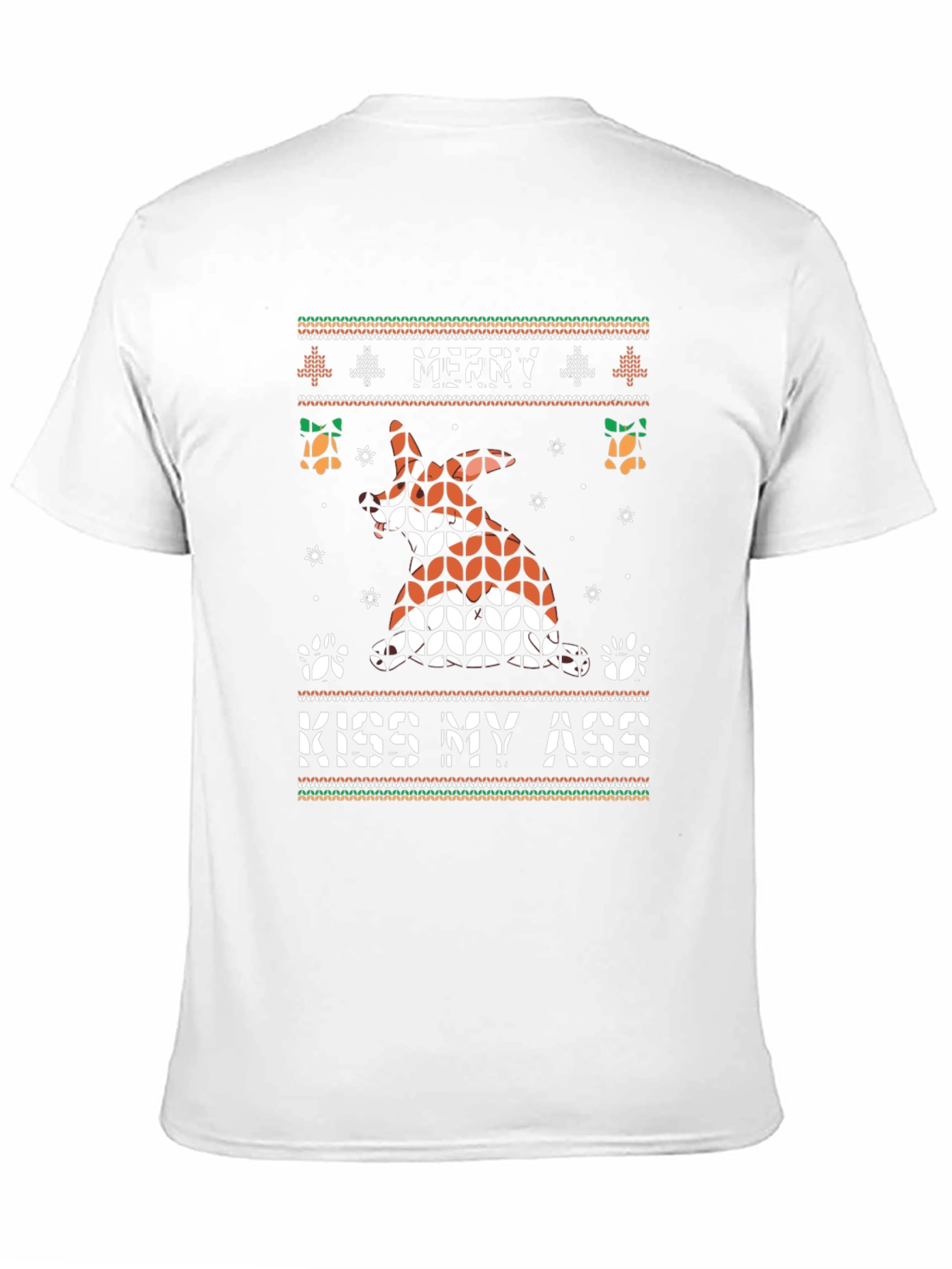 Merry Kiss My Ass Christmas Dog Sweater T-Shirt