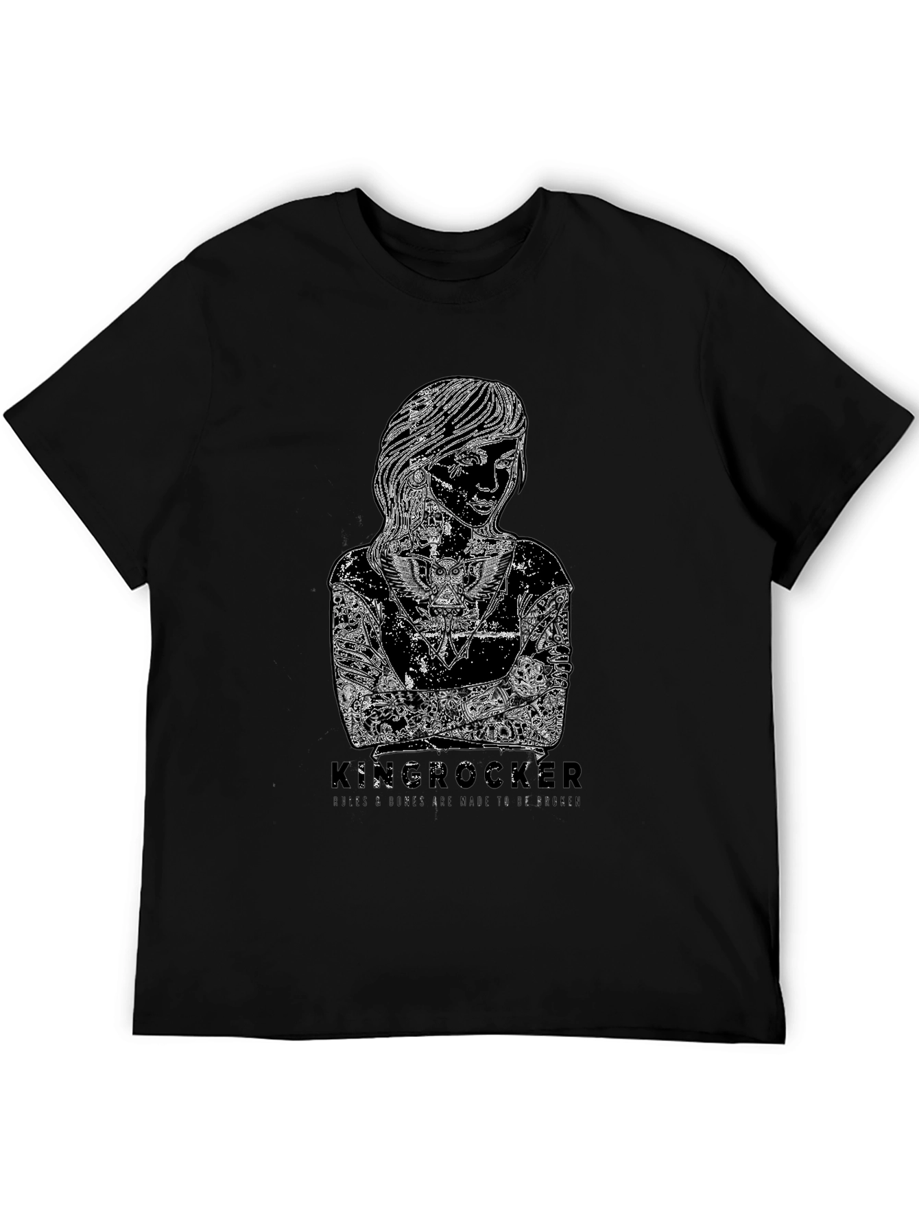 Kinserocker Graphic Print Black T-Shirt