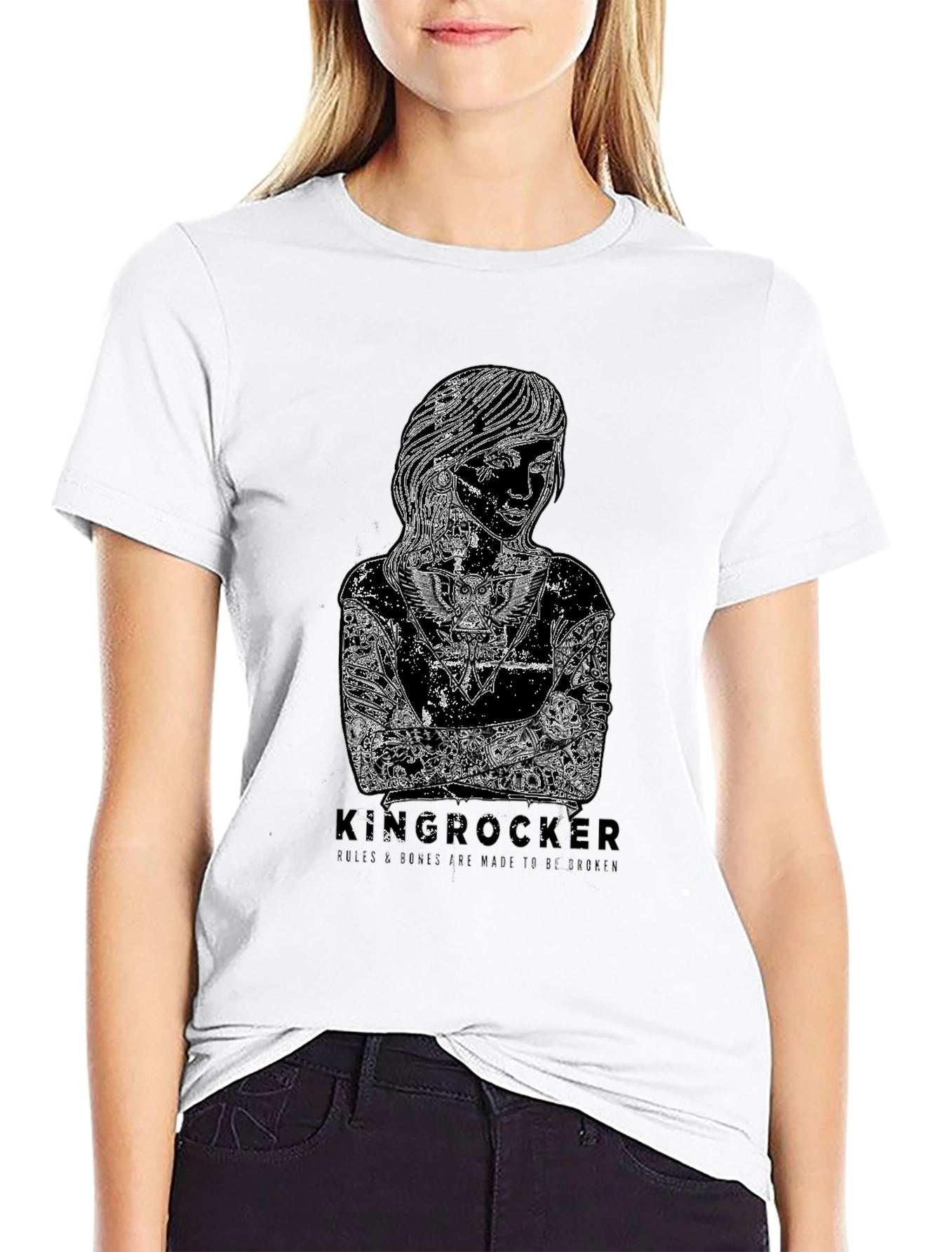 Kinserocker Graphic Print Black T-Shirt