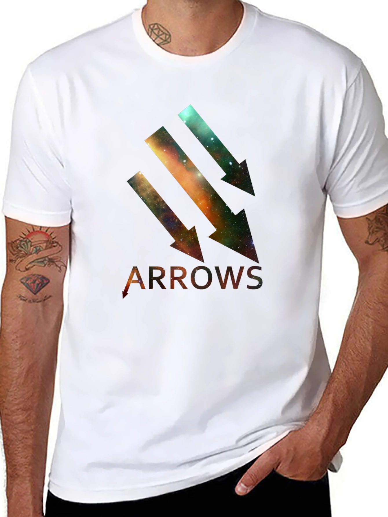 Galaxy Arrows Black T-Shirt