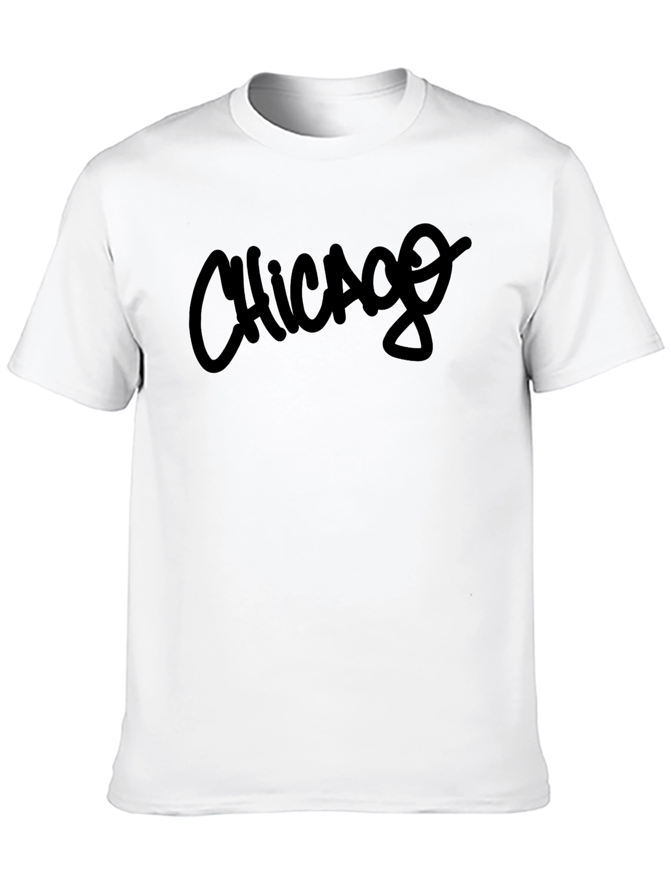 Chicago Script Black T-Shirt