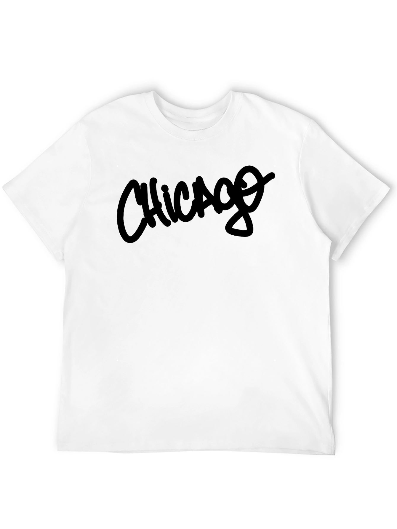 Chicago Script Black T-Shirt