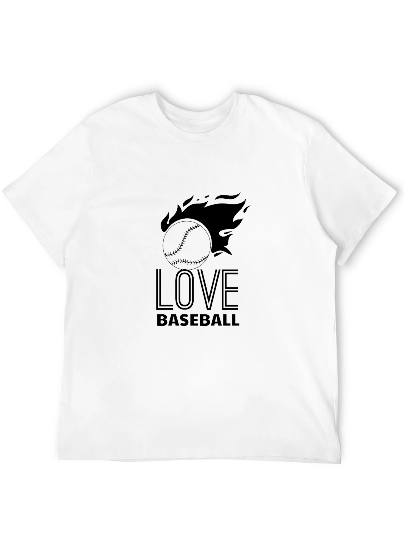Love Baseball T-Shirt - Mens Black Graphic Tee