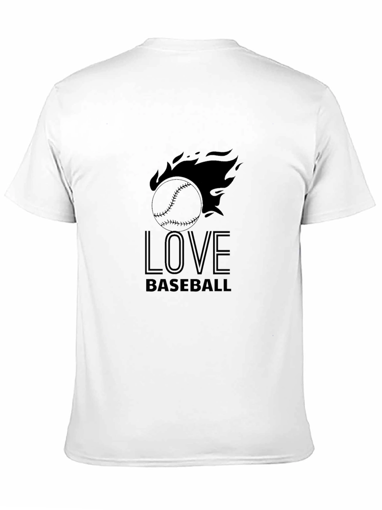 Love Baseball T-Shirt - Mens Black Graphic Tee