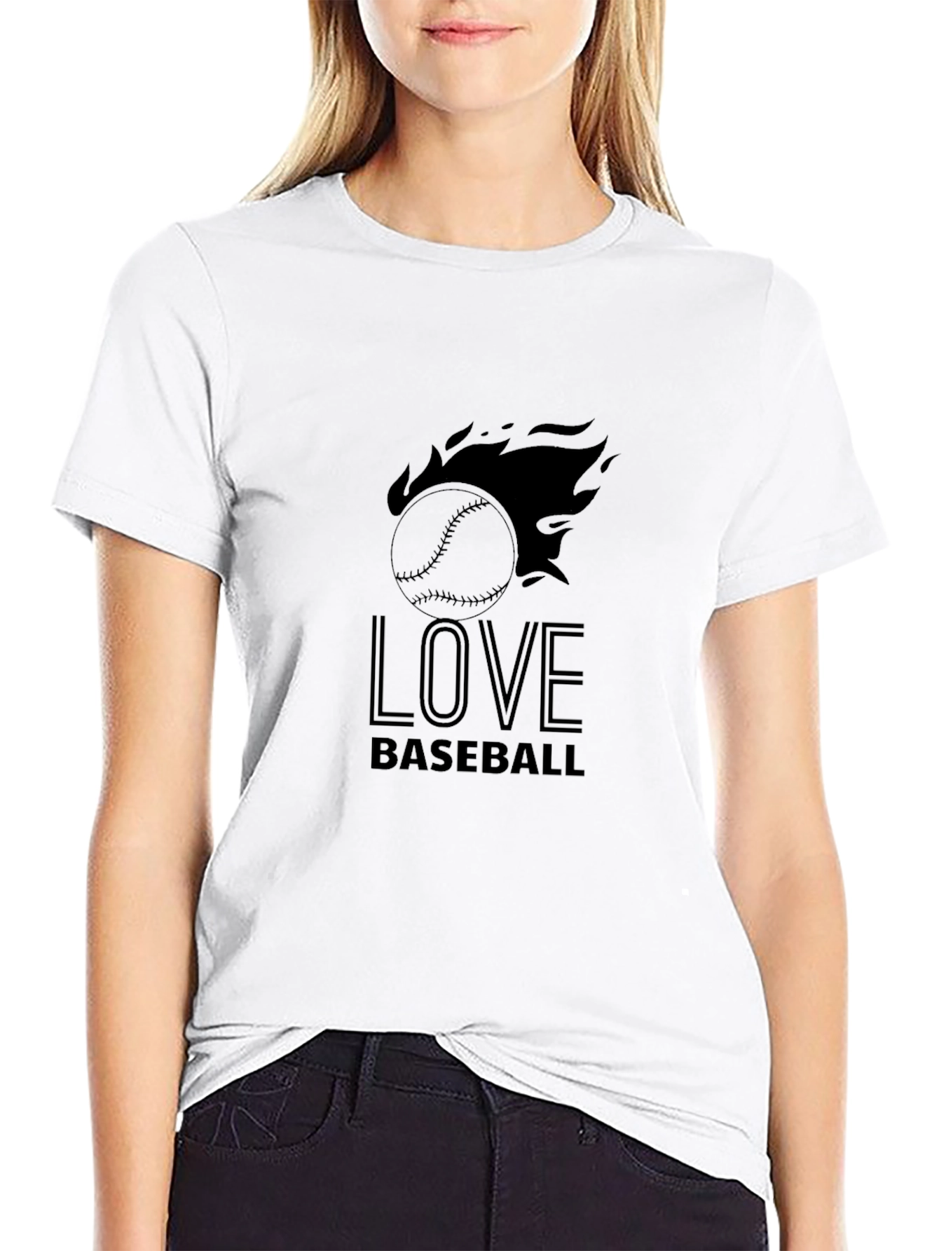 Love Baseball T-Shirt - Mens Black Graphic Tee