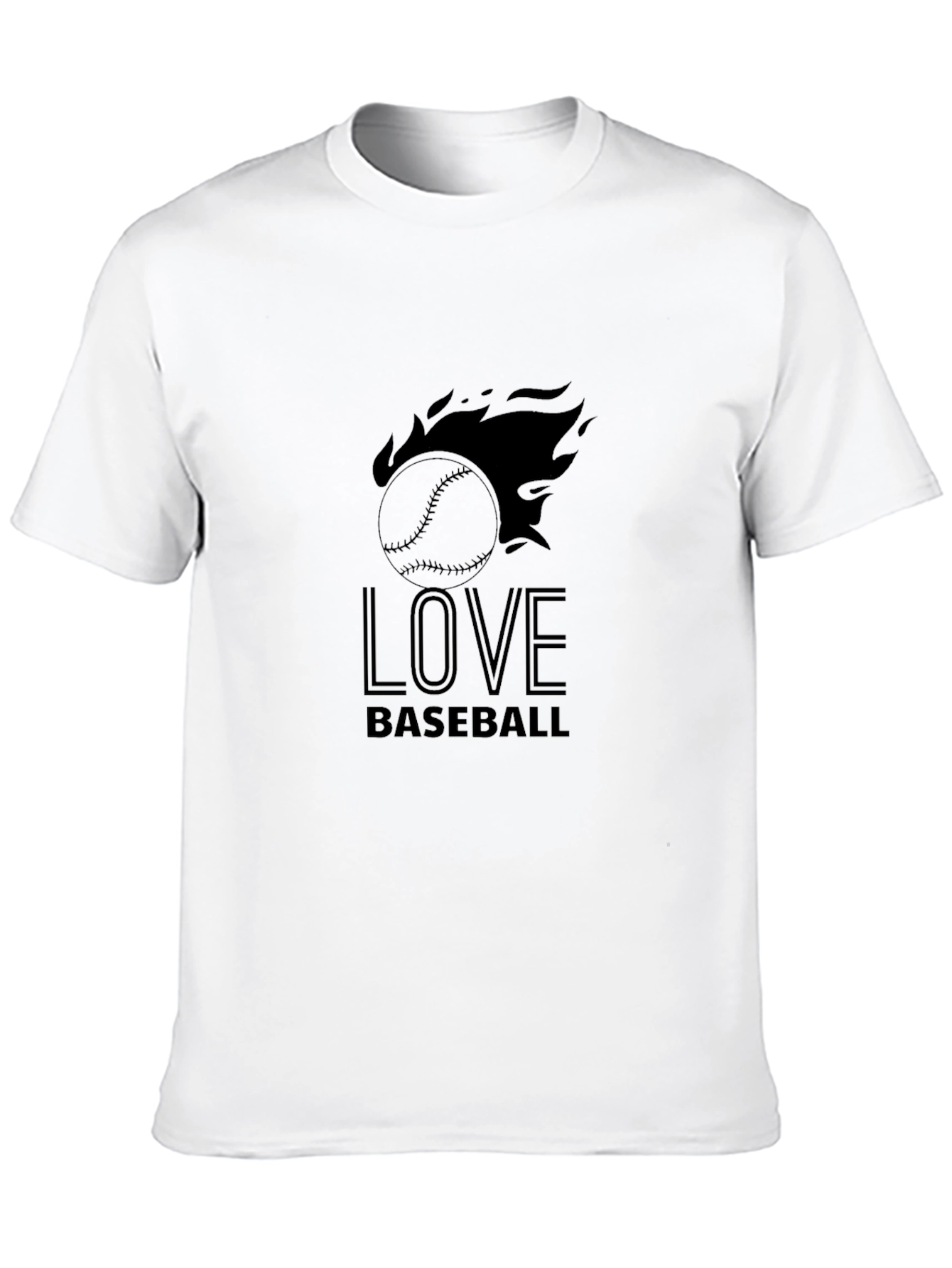 Love Baseball T-Shirt - Mens Black Graphic Tee