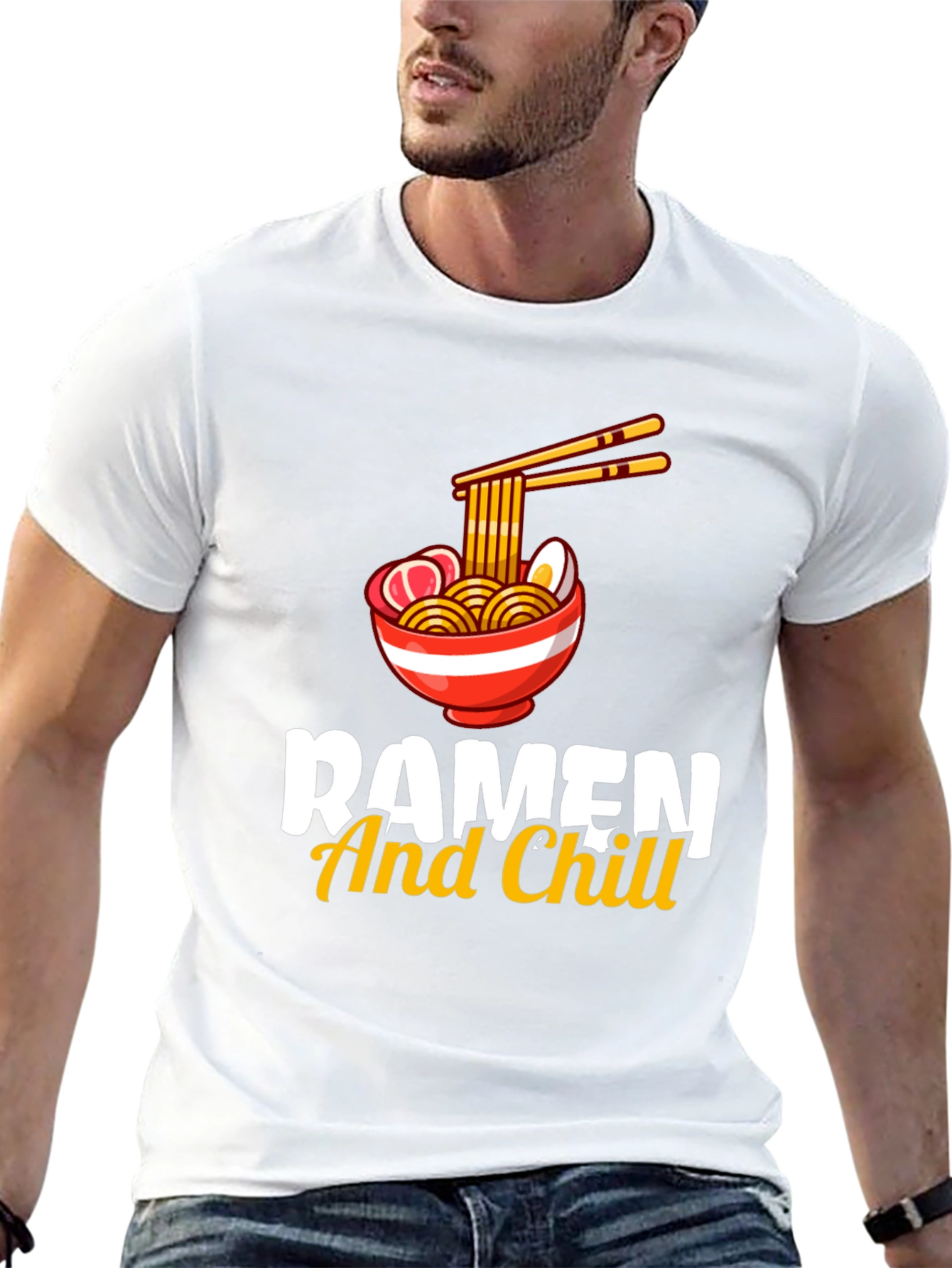 Ramen And Chill Graphic T-Shirt - Black
