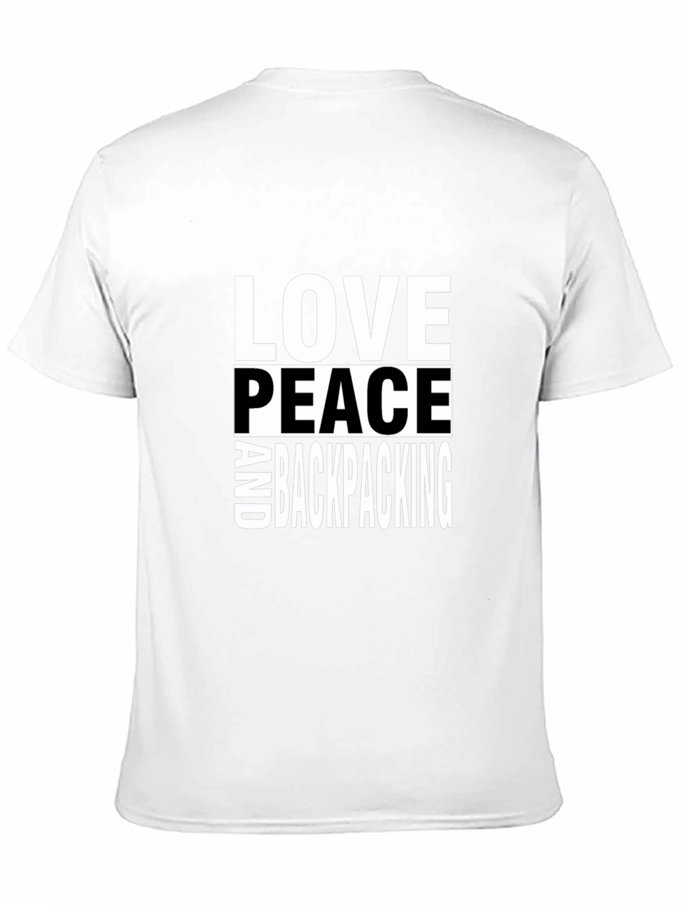 Love Peace Backpacking Graphic Tee - Black