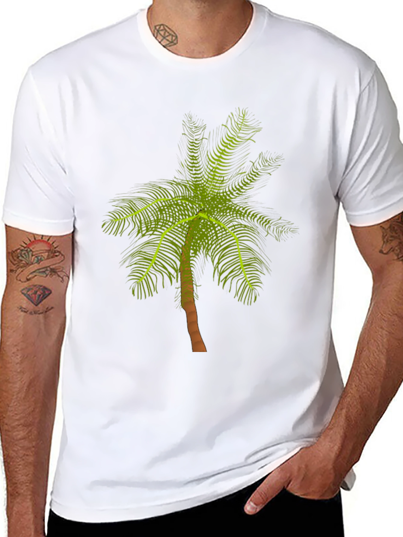 Palm Tree Graphic T-Shirt - Tropical Style