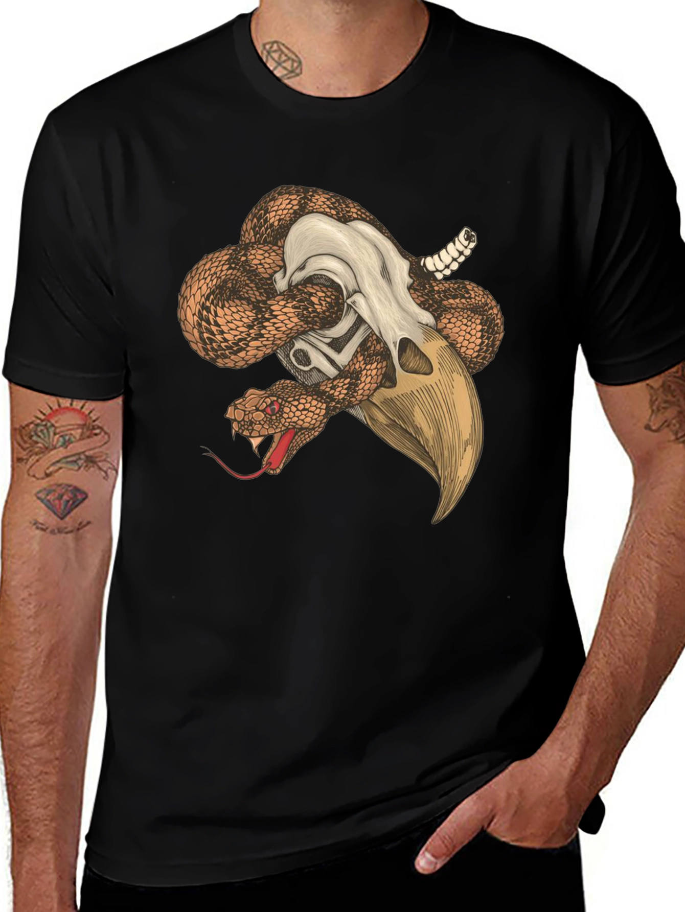 Snake & Skull Graphic Tee