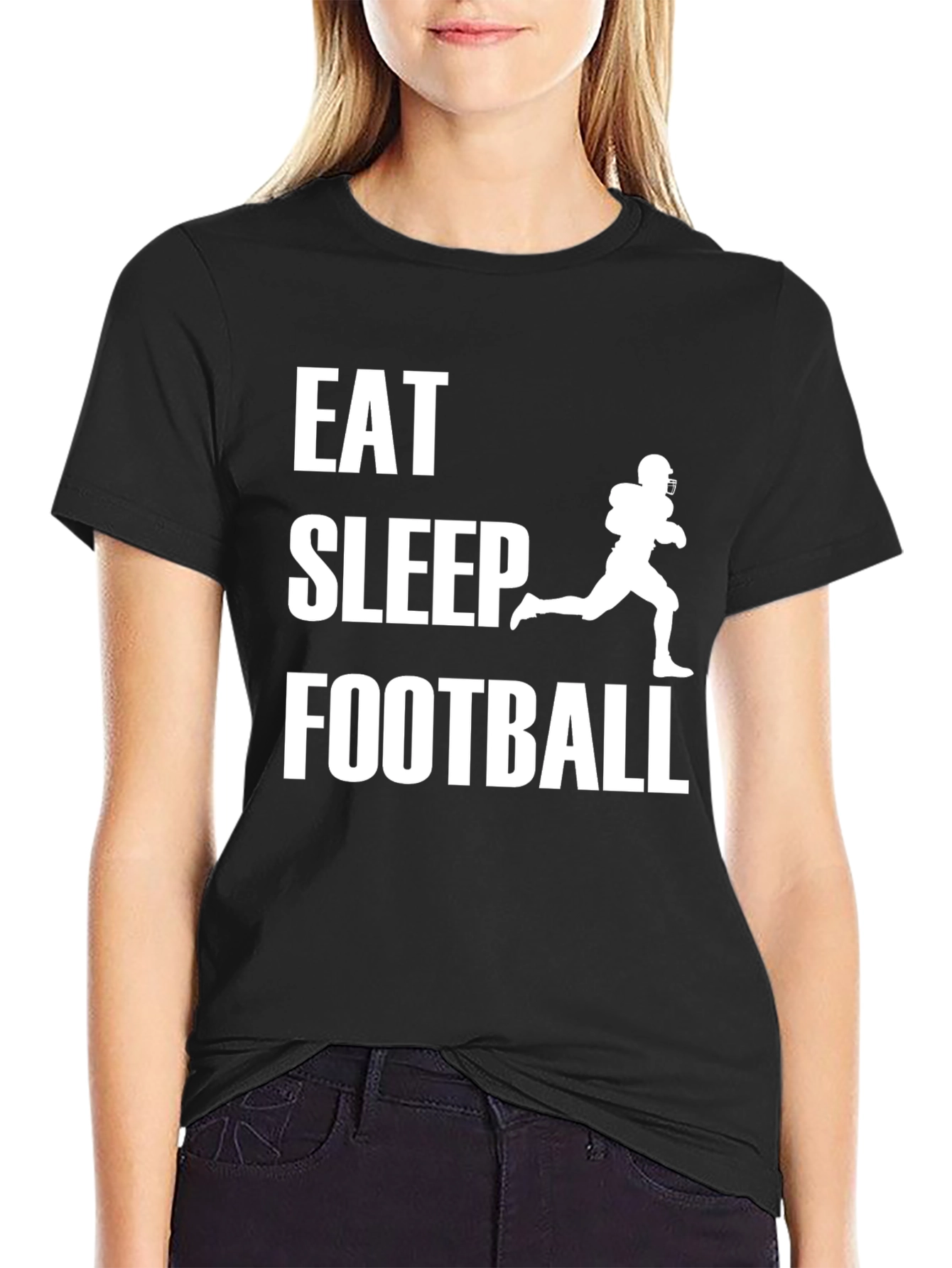 Eat Sleep Football T-Shirt - Sports Fan Apparel