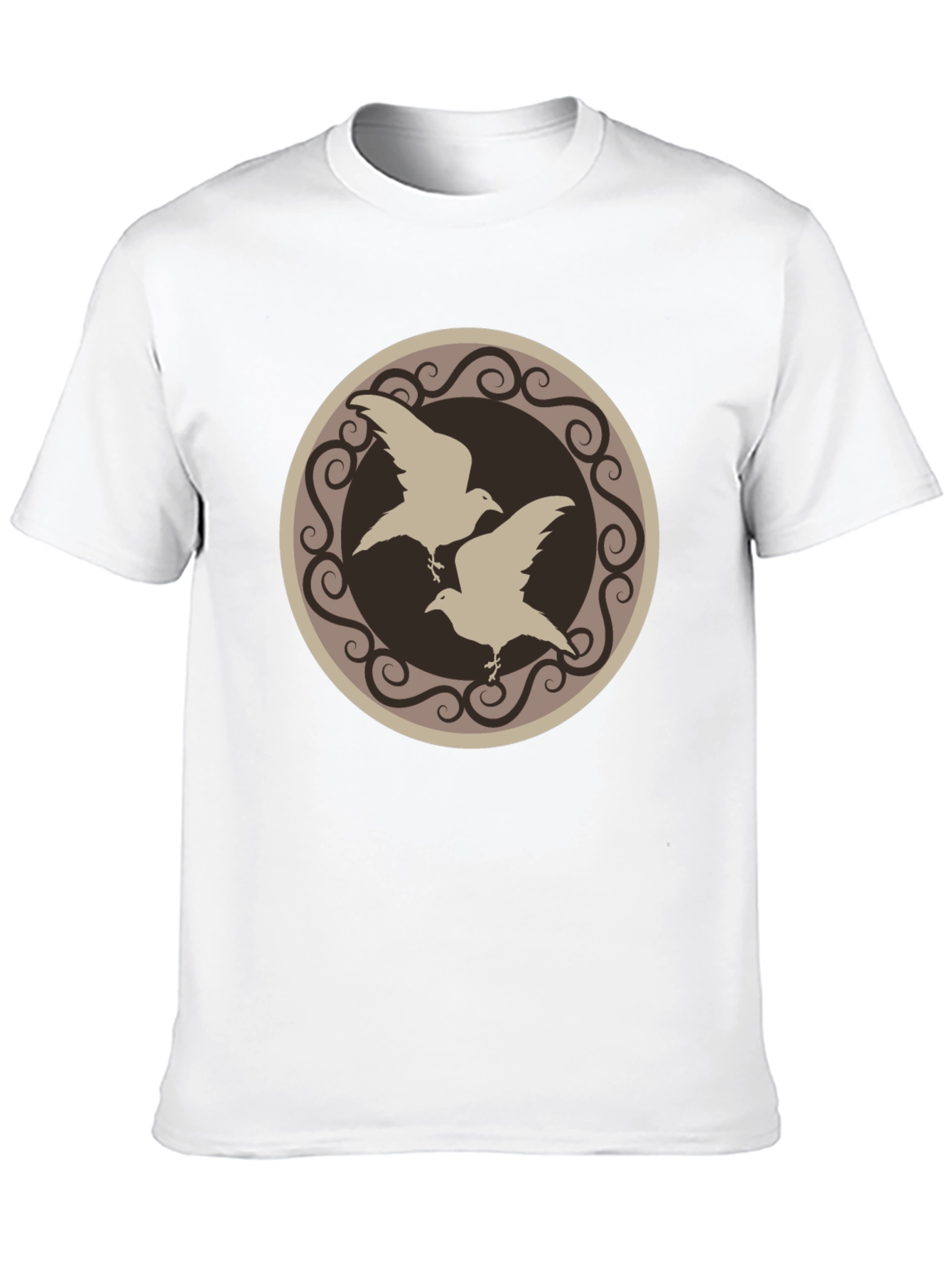 Raven Circle Graphic T-Shirt - Black