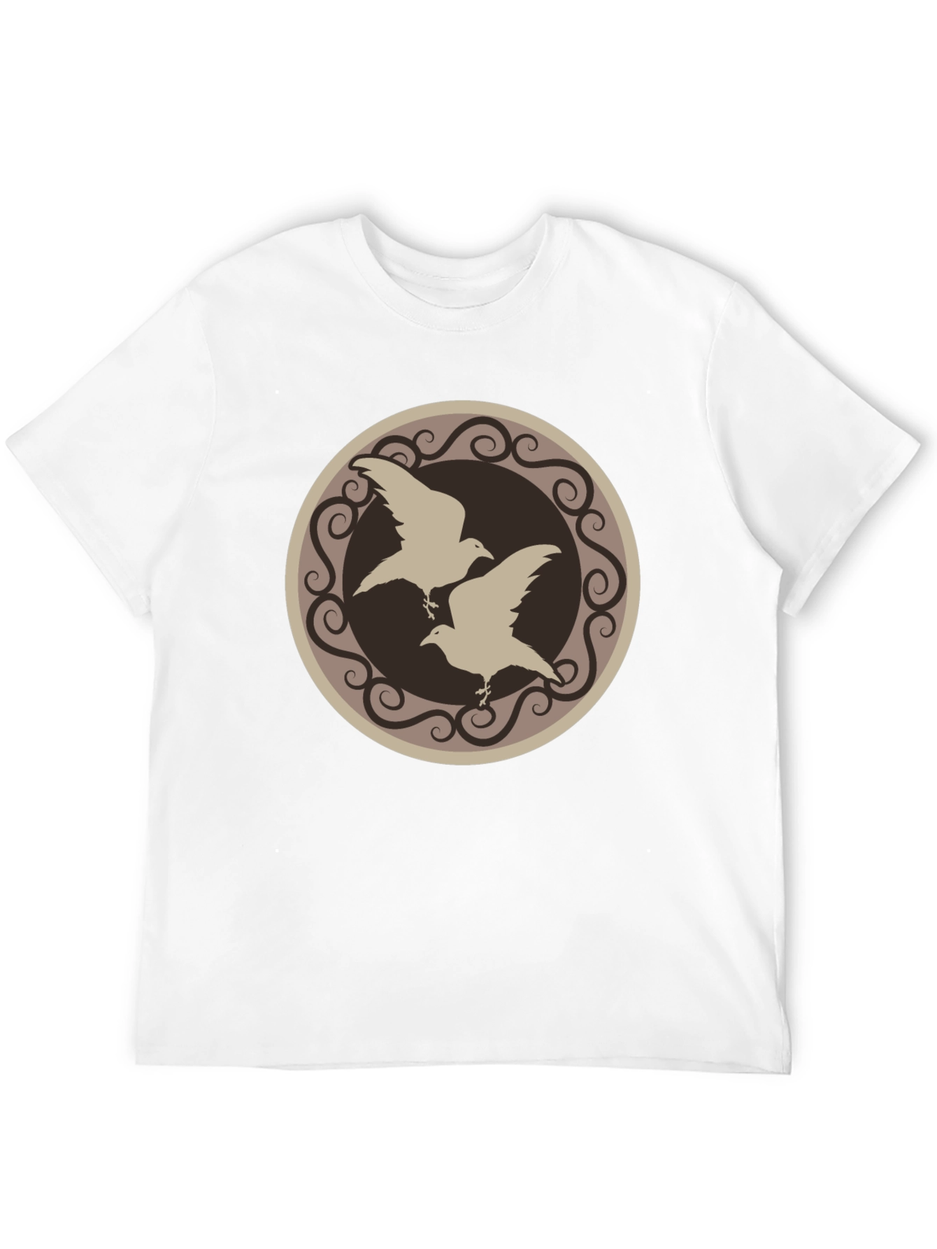 Raven Circle Graphic T-Shirt - Black