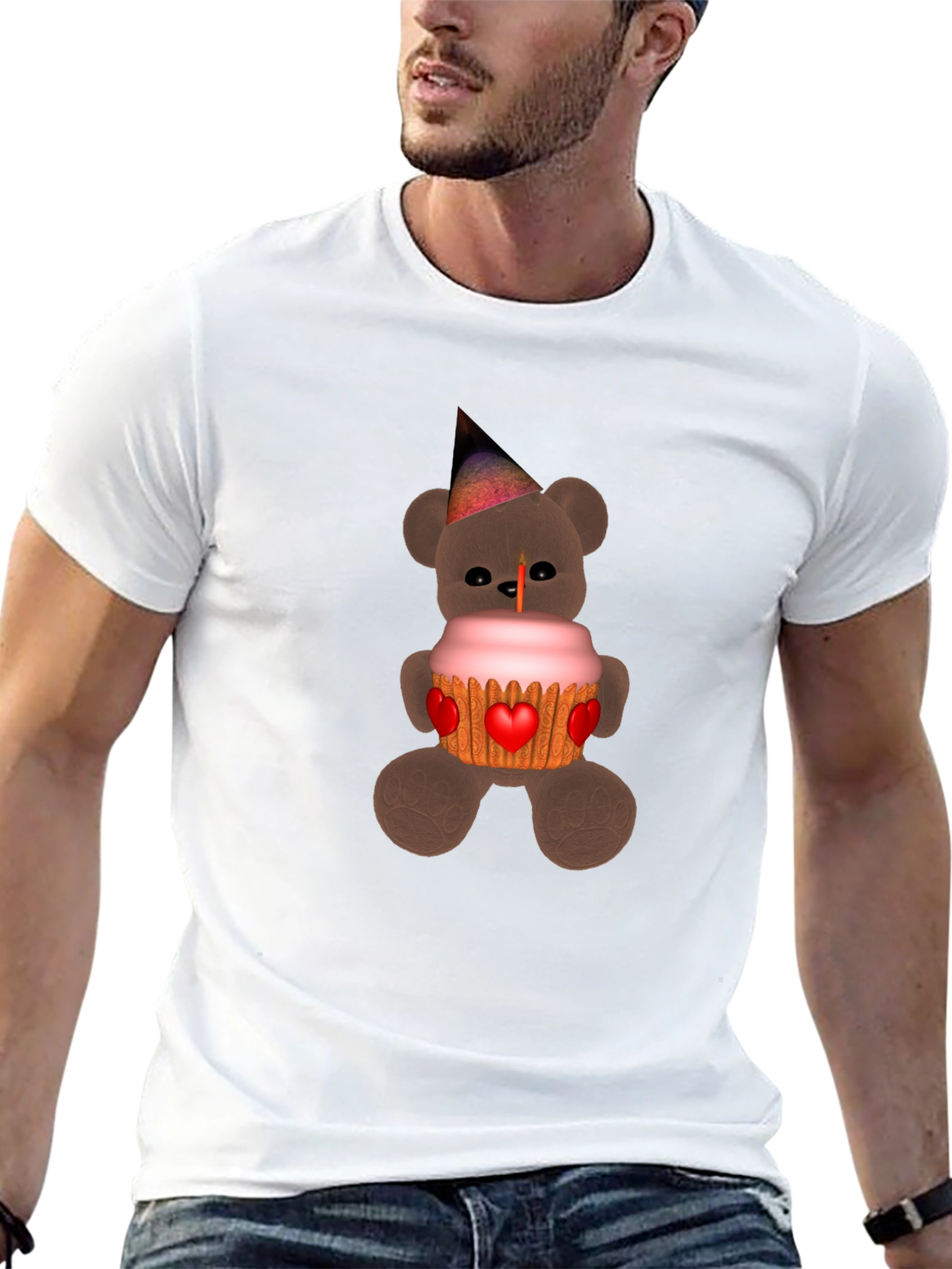 Bear Holding Cupcake T-Shirt