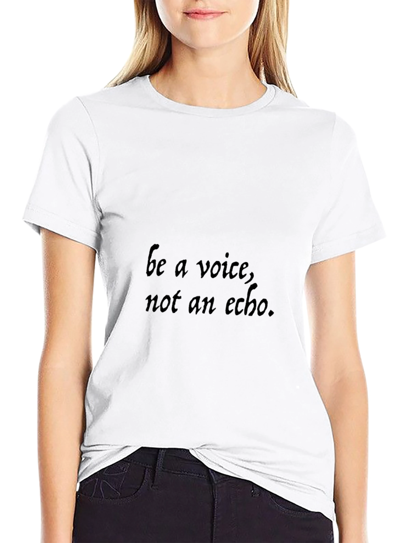 Be a Voice Tee - Empowering Black Graphic T-Shirt