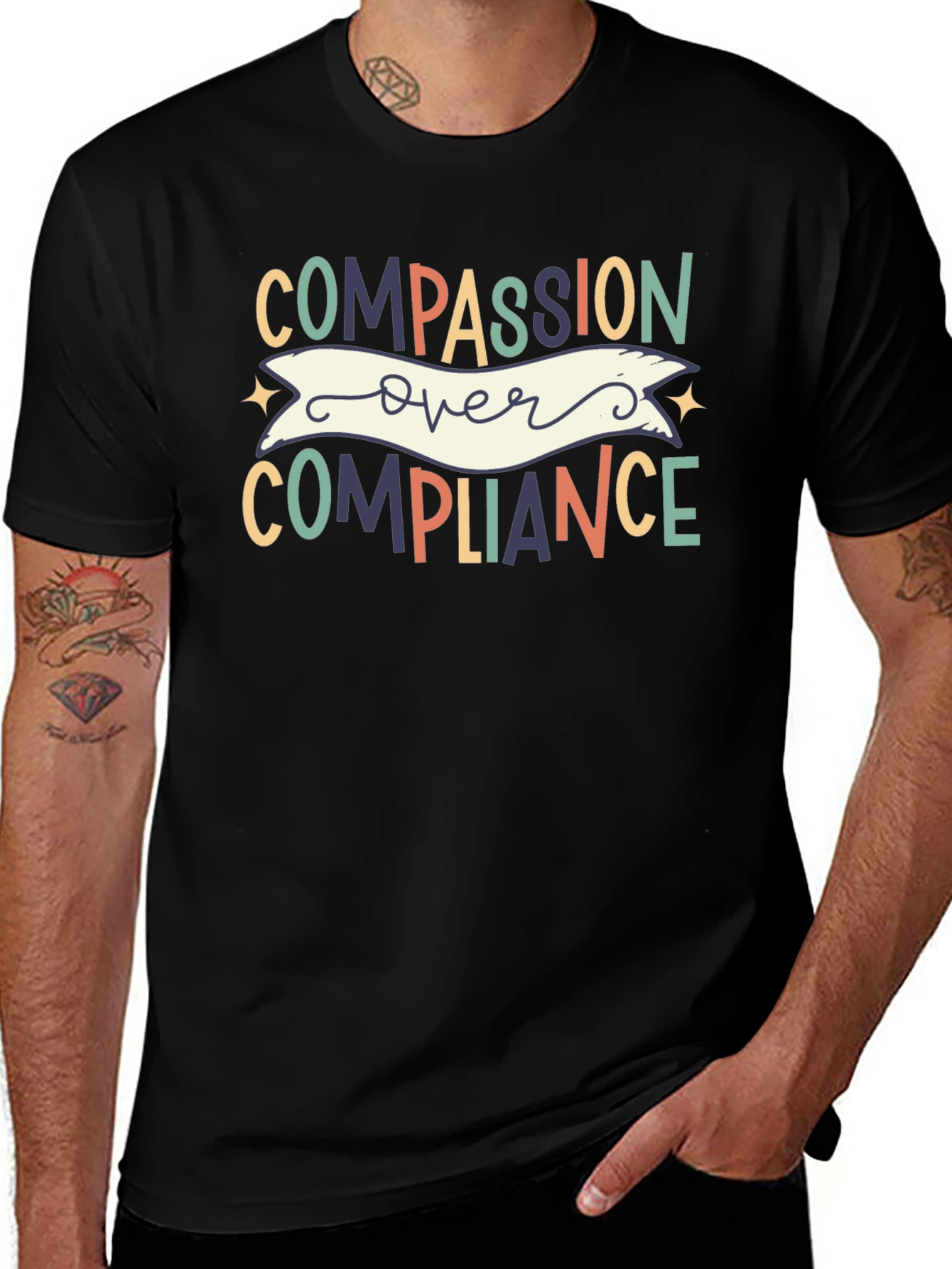 Compassion Over Compliance Graphic Tee