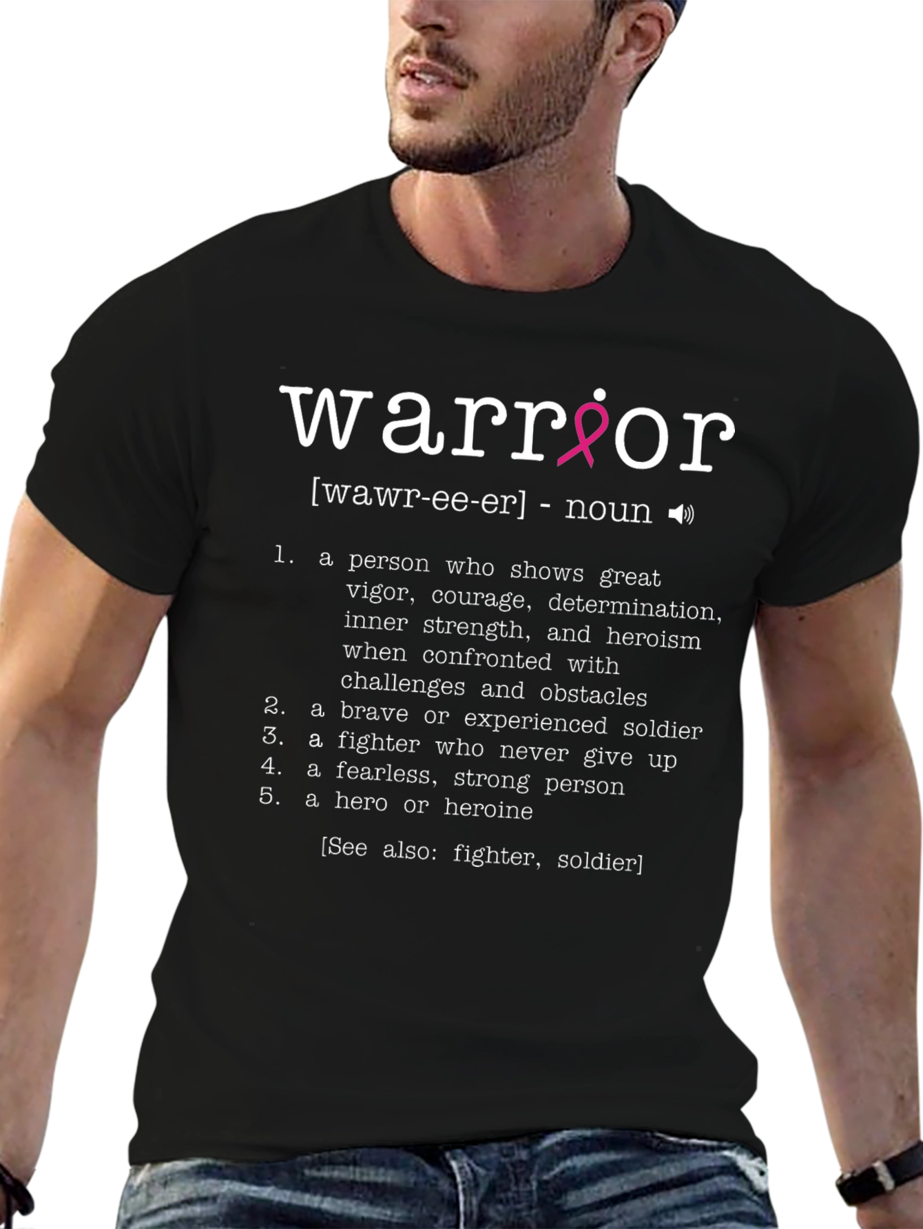 Warrior Definition T-Shirt | Breast Cancer Awareness Tee