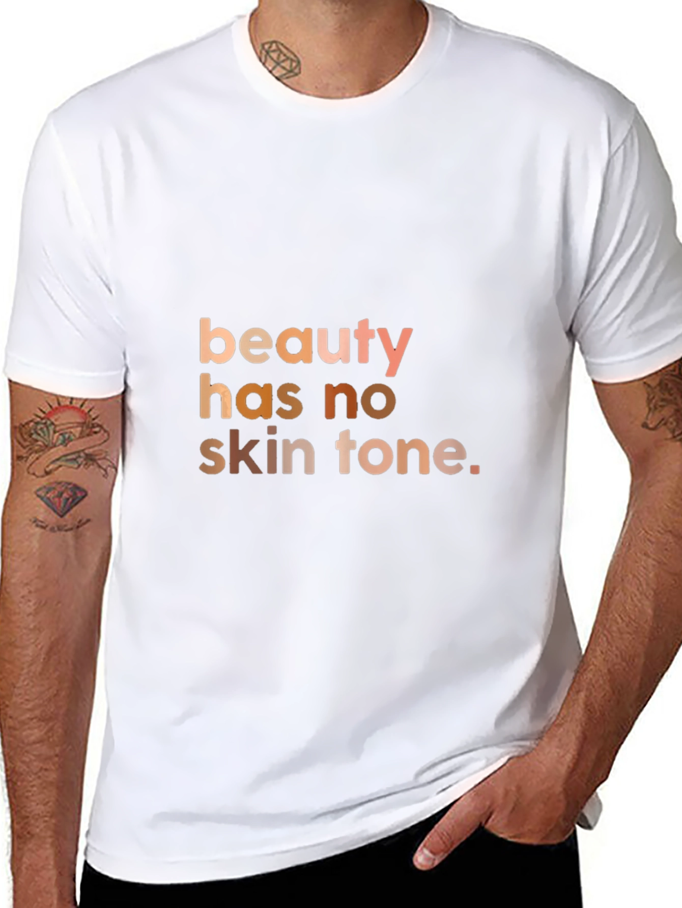 Beauty Has No Skin Tone Graphic T-Shirt