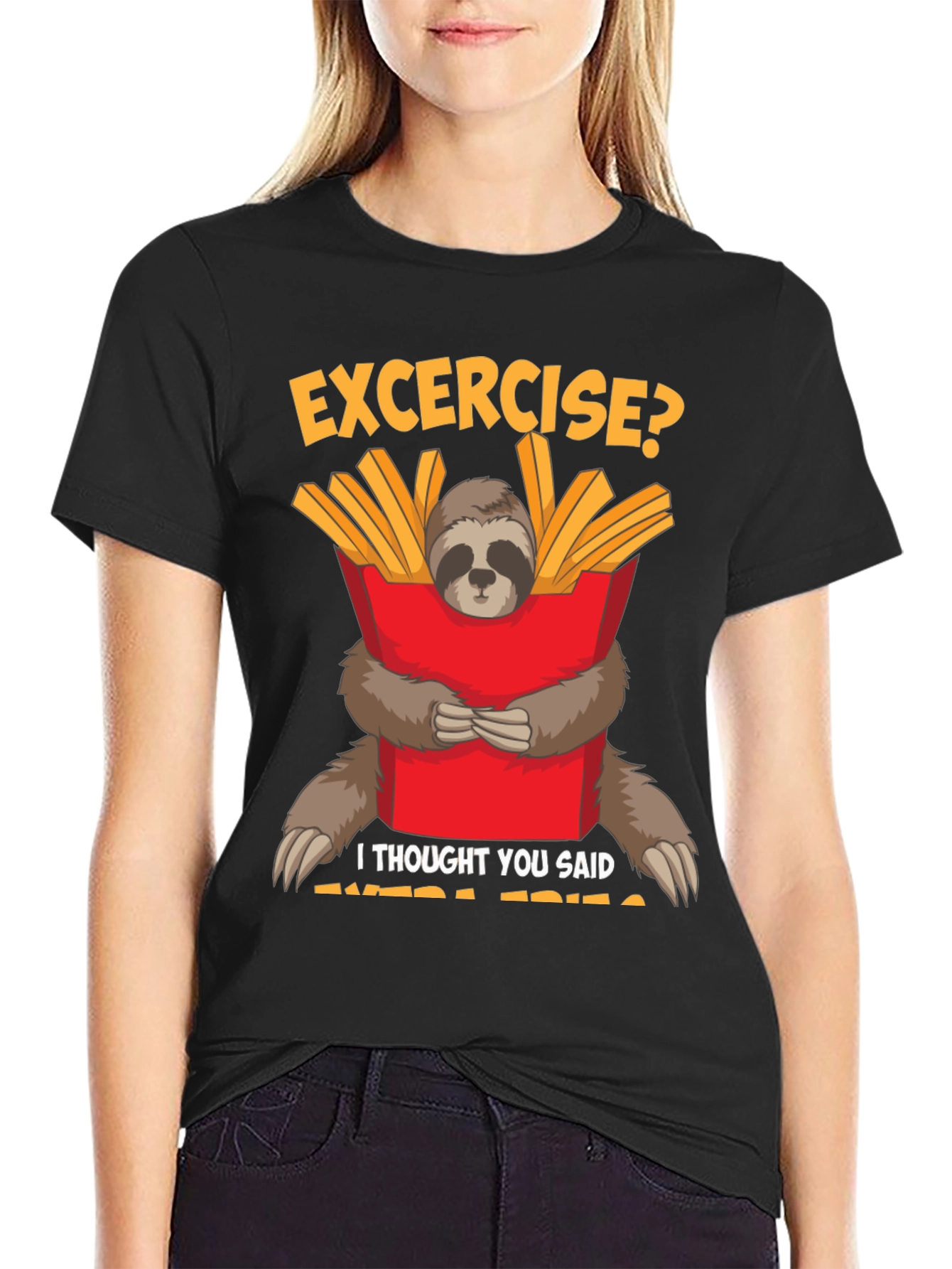 Sloth Extra Fries Graphic Tee