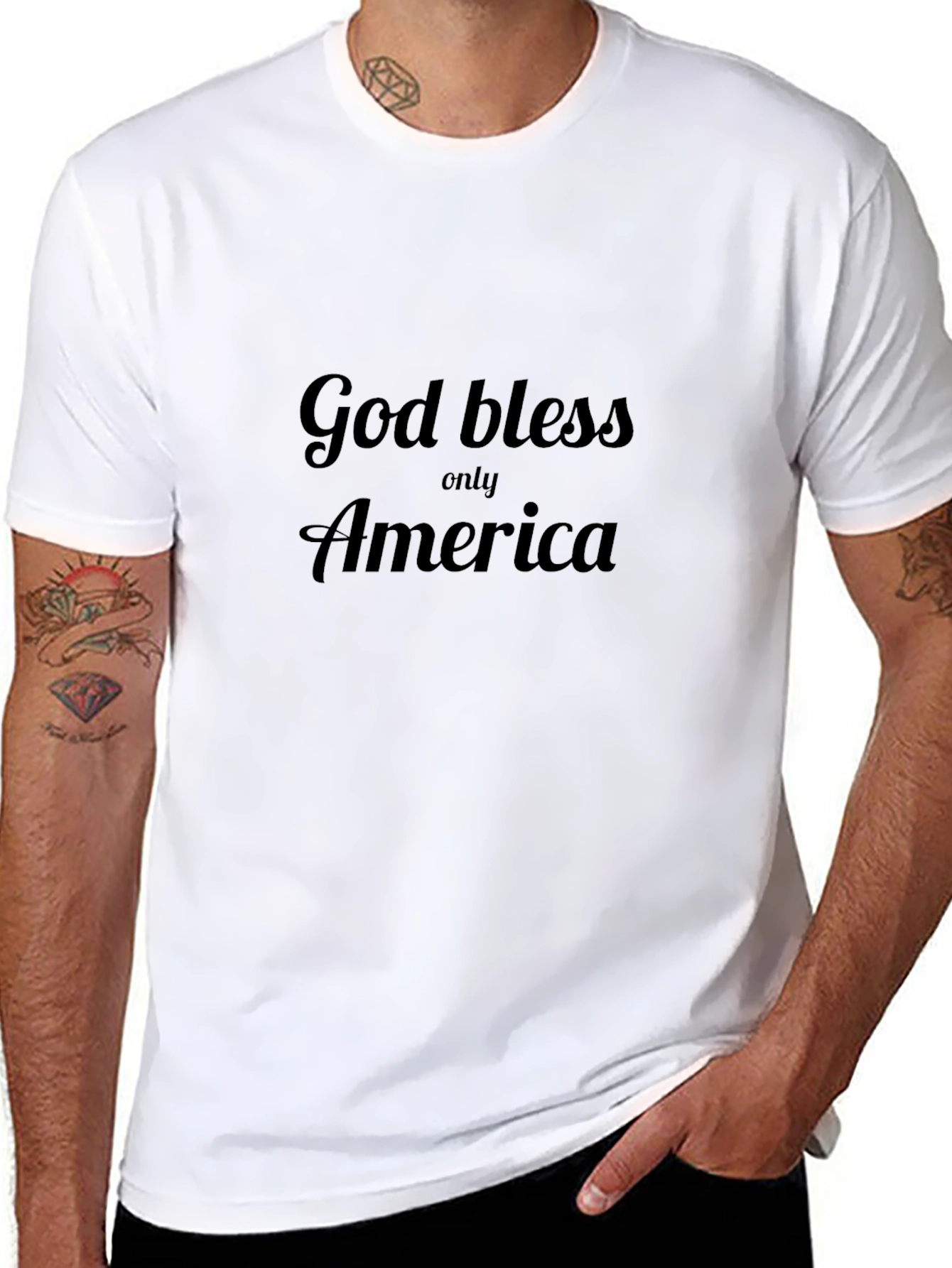 God Bless America Black Tee