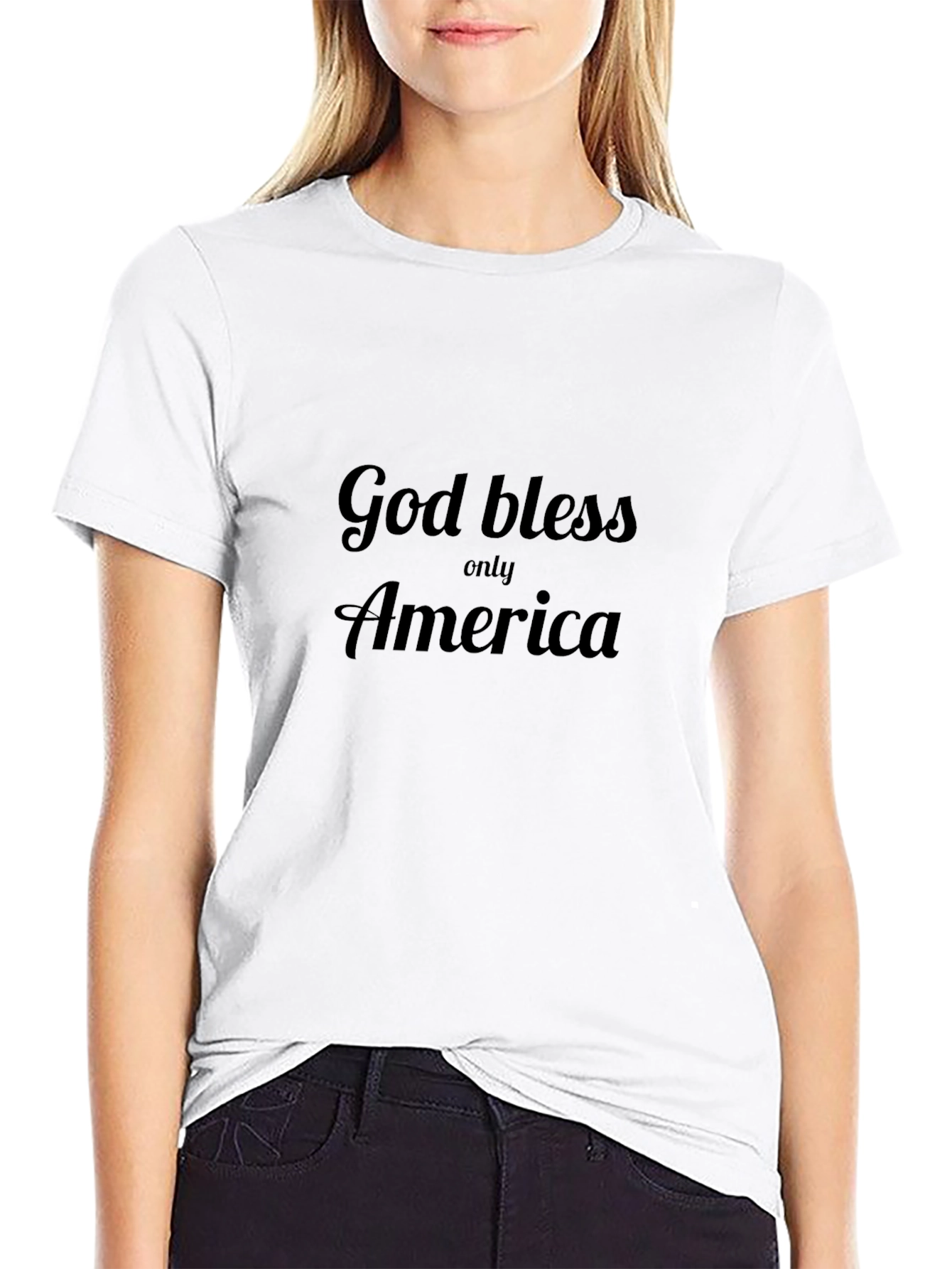 God Bless America Black Tee