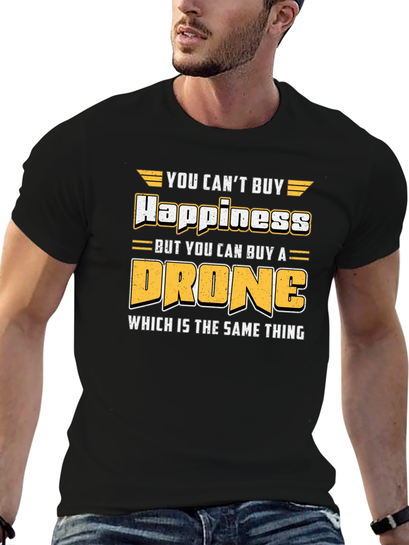 Drone Happiness T-Shirt: Pilot Aviation Humor