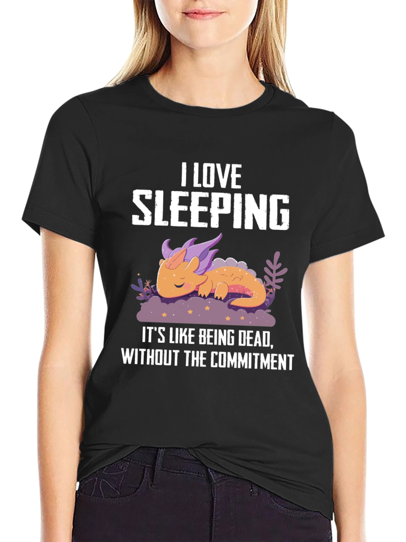 I Love Sleeping Dragon Graphic Tee