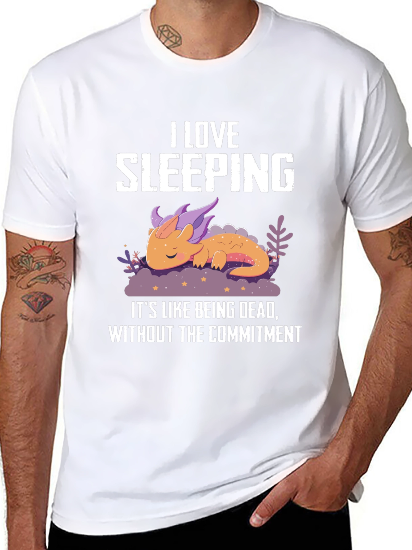 I Love Sleeping Dragon Graphic Tee