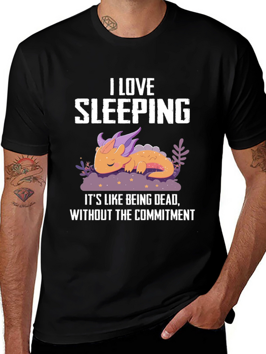 I Love Sleeping Dragon Graphic Tee