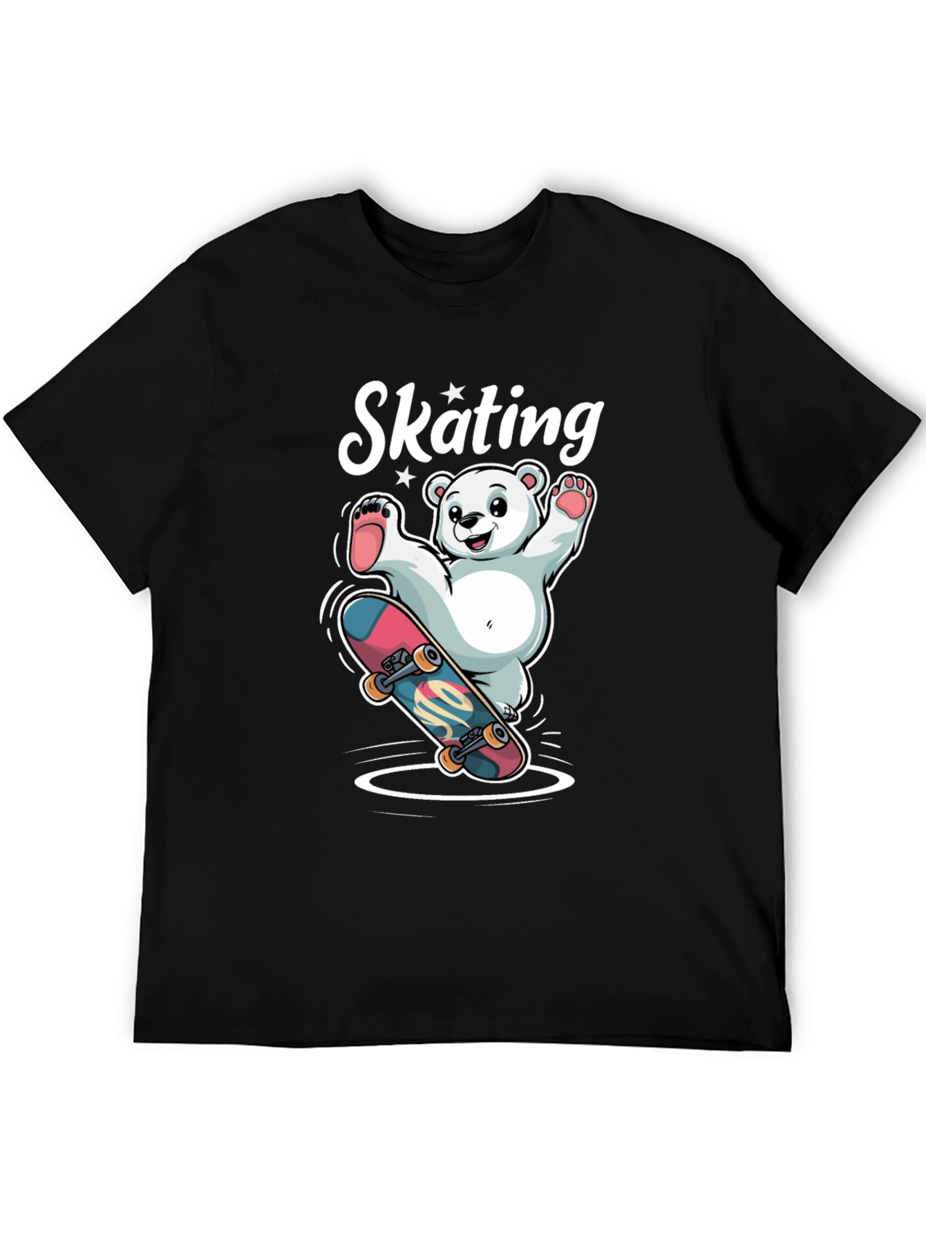 Skating Bear Graphic Tee - Cool & Fun Design!