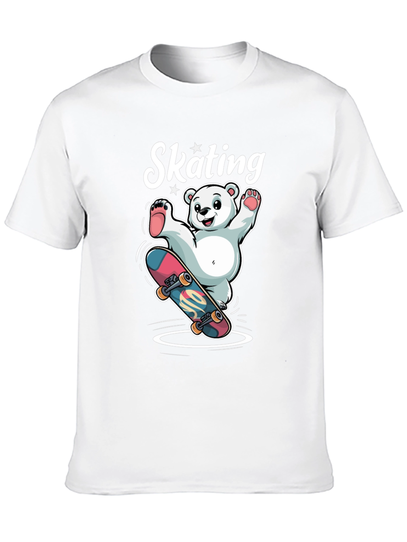 Skating Bear Graphic Tee - Cool & Fun Design!