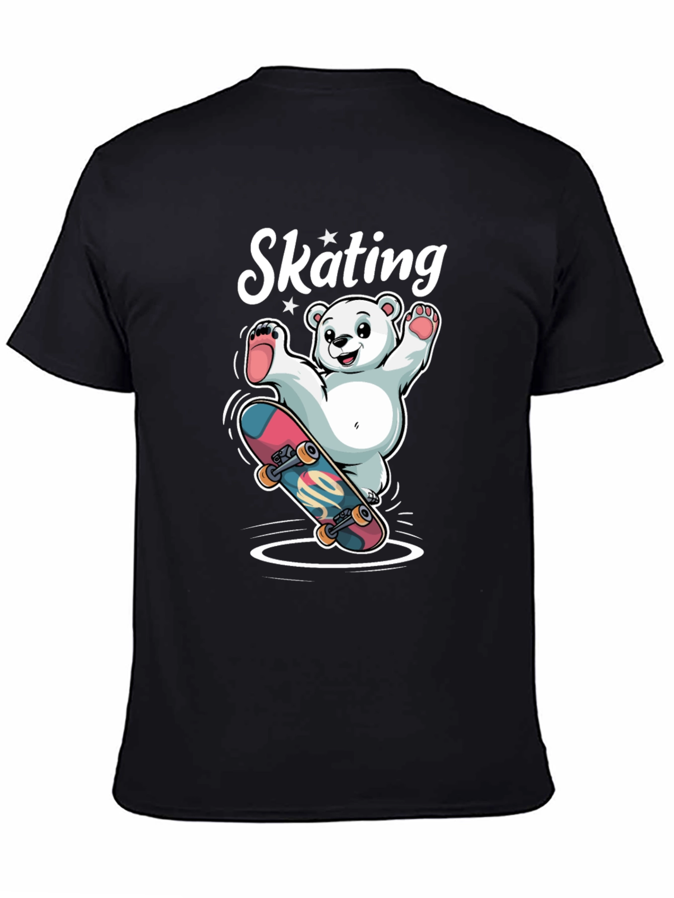 Skating Bear Graphic Tee - Cool & Fun Design!