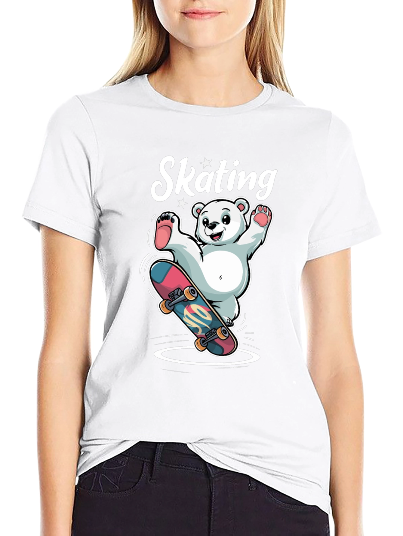 Skating Bear Graphic Tee - Cool & Fun Design!