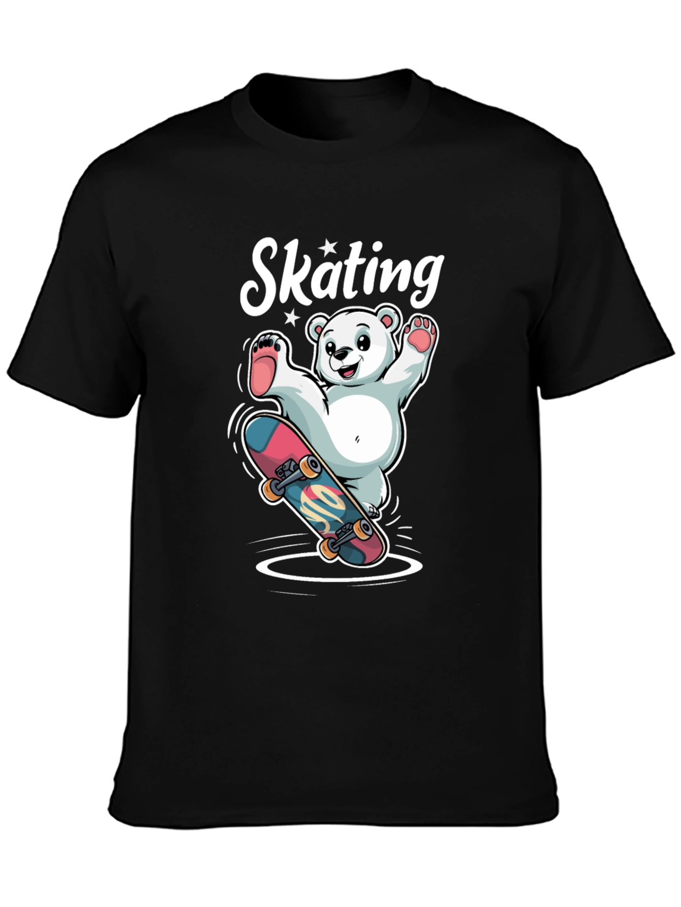 Skating Bear Graphic Tee - Cool & Fun Design!