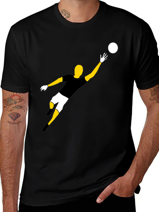 Goalkeeper Graphic Tee - Black Casual T-Shirt