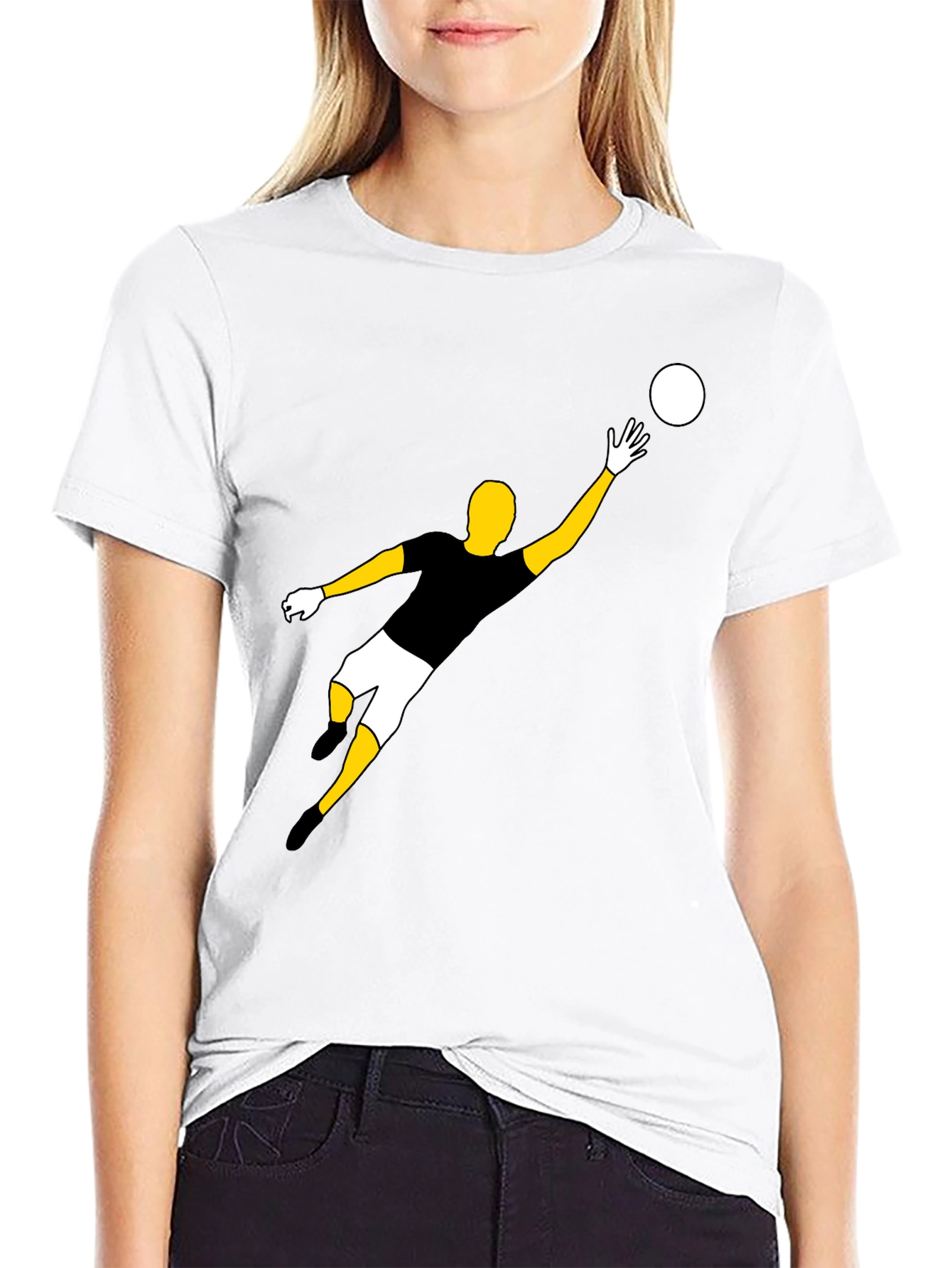 Goalkeeper Graphic Tee - Black Casual T-Shirt