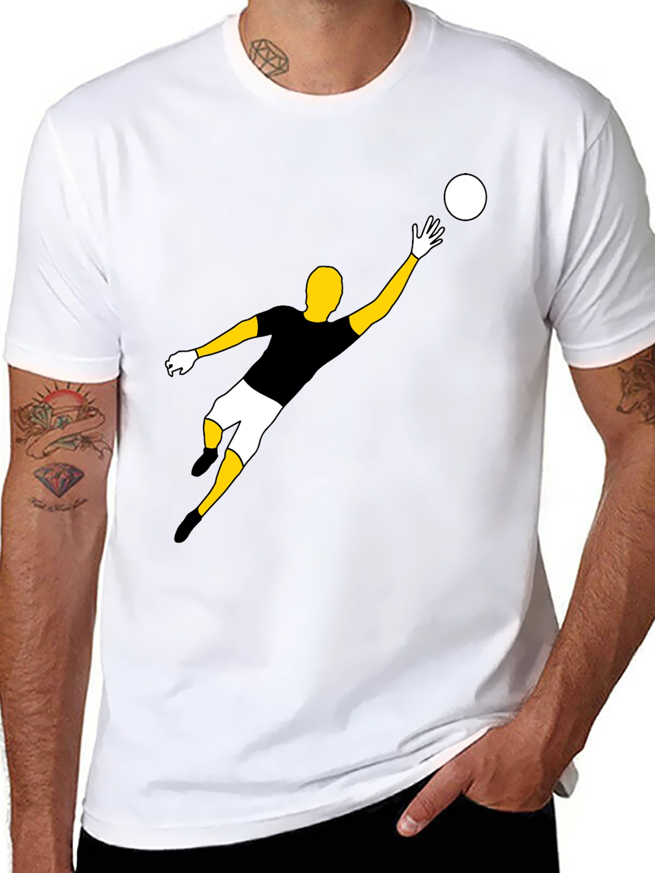 Goalkeeper Graphic Tee - Black Casual T-Shirt