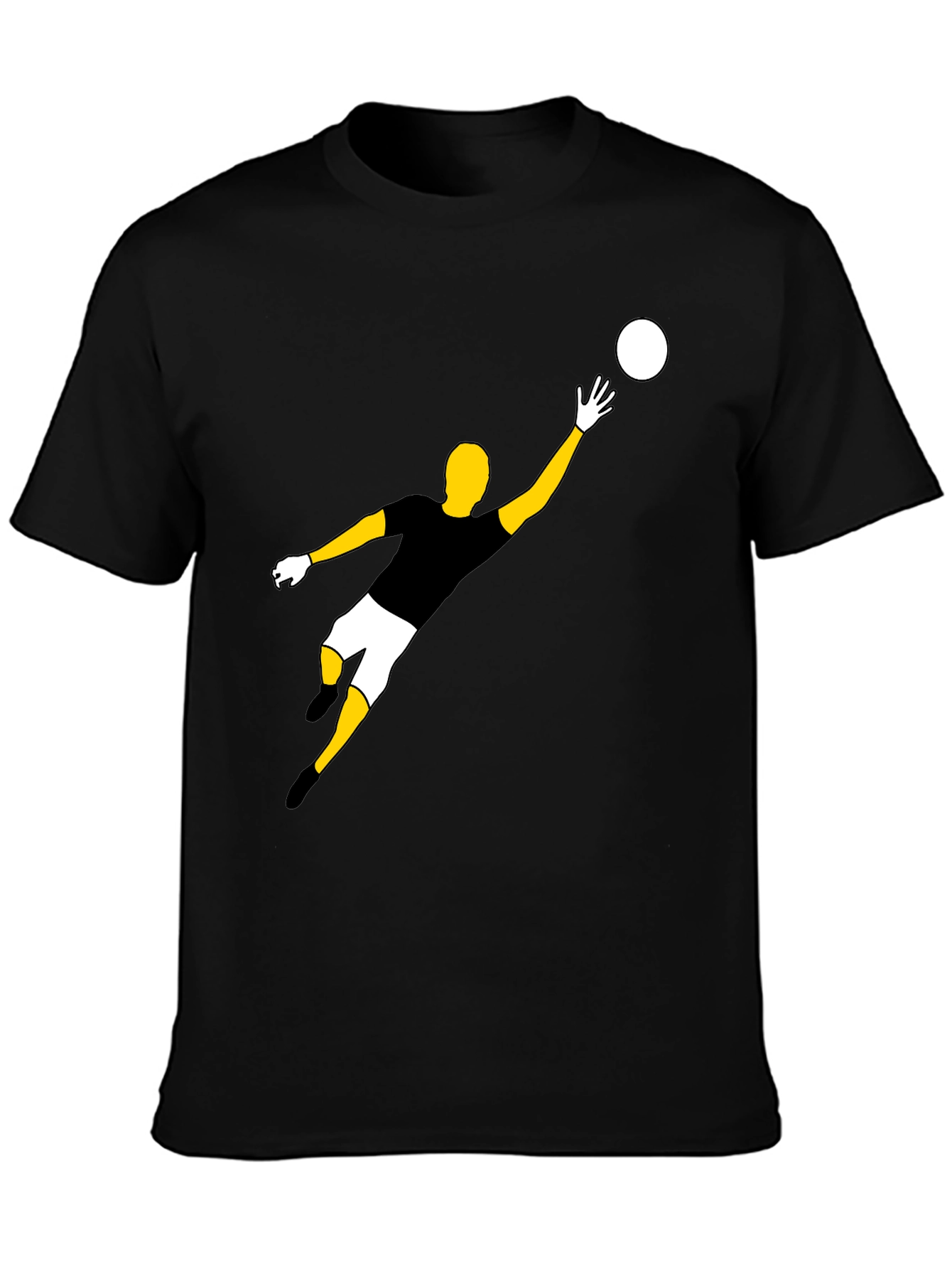 Goalkeeper Graphic Tee - Black Casual T-Shirt