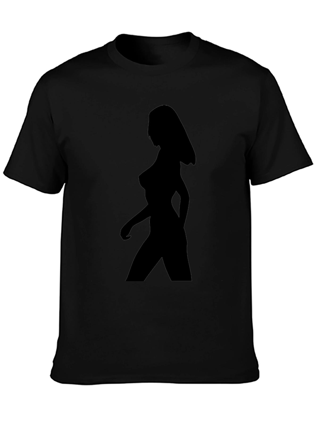 Silhouette Woman Graphic T-Shirt - Black Unisex Tee