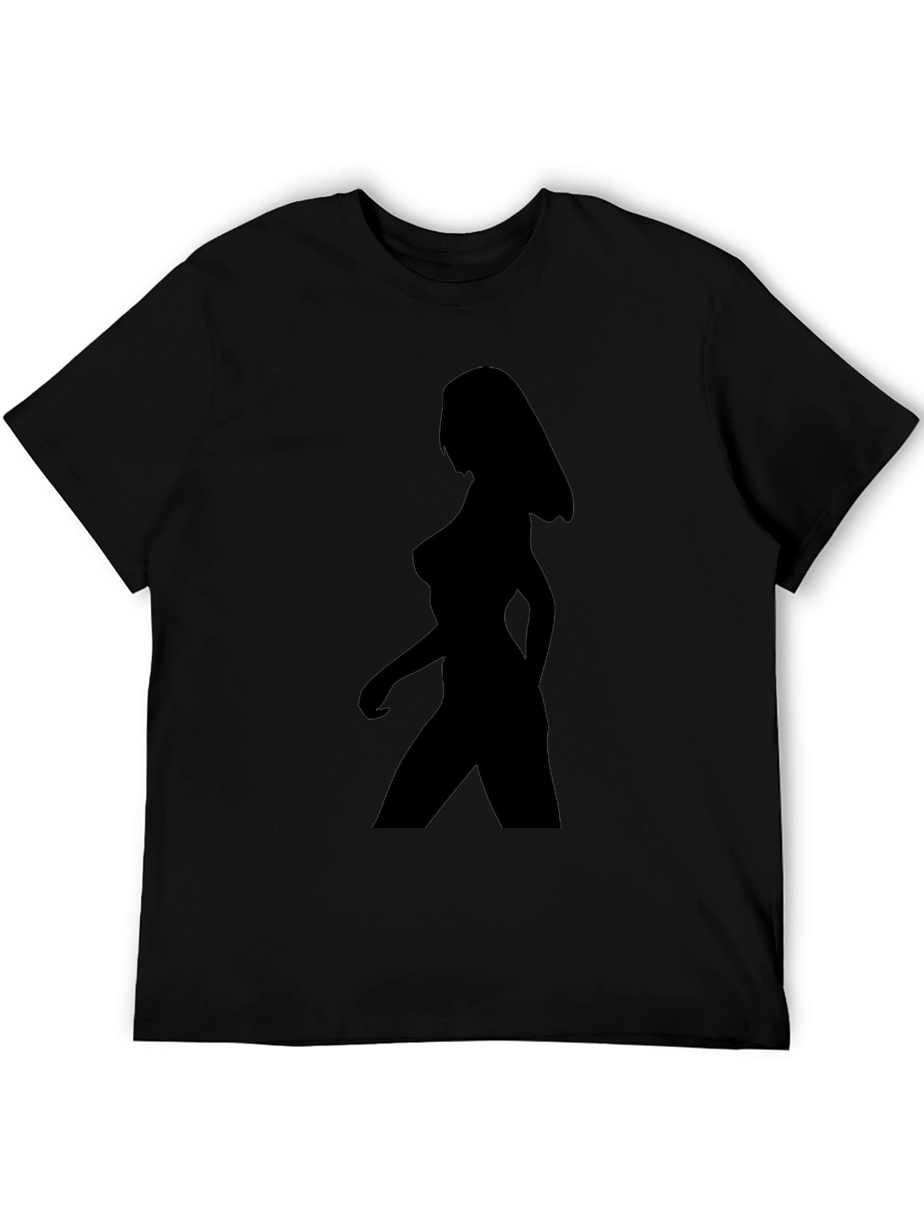 Silhouette Woman Graphic T-Shirt - Black Unisex Tee