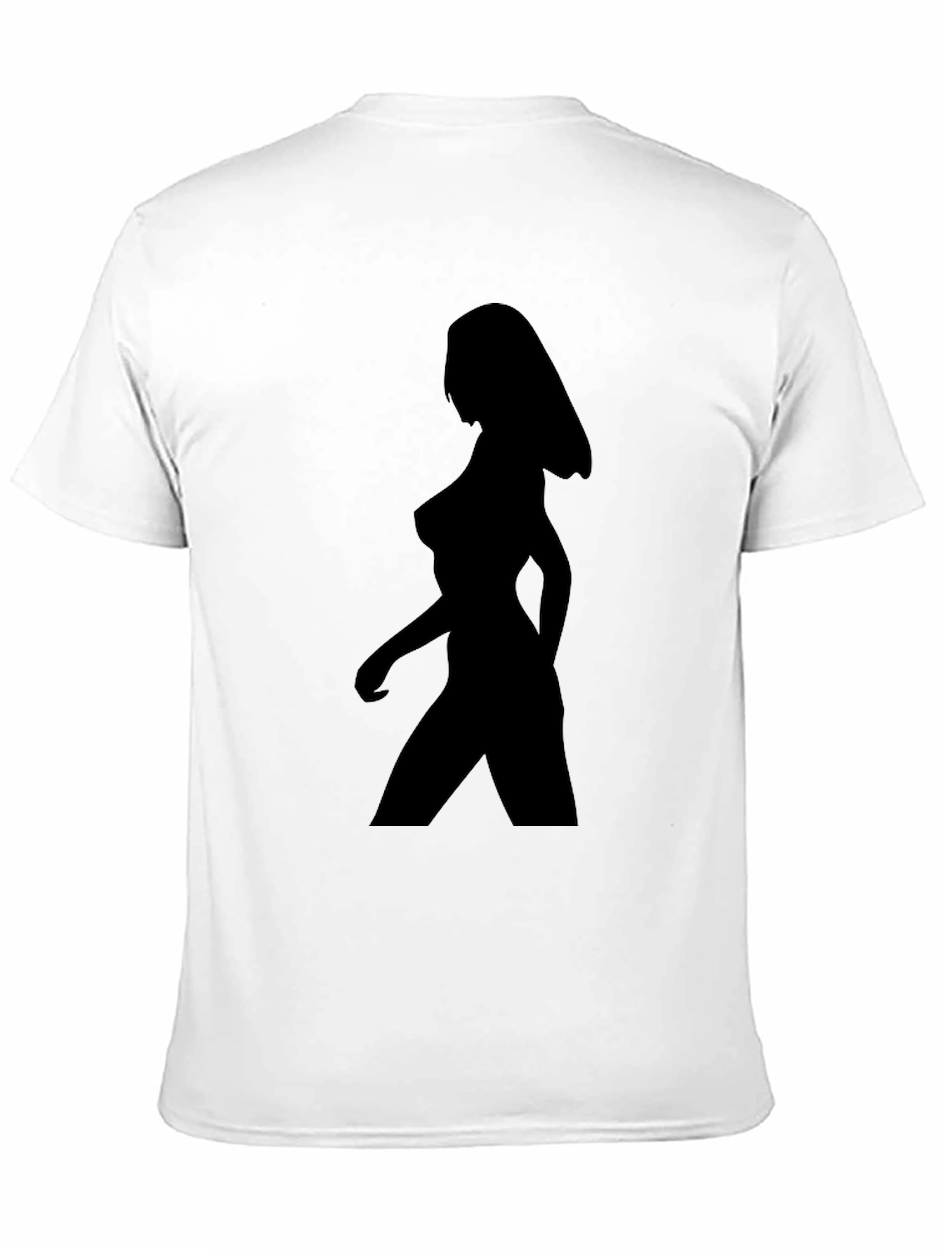 Silhouette Woman Graphic T-Shirt - Black Unisex Tee